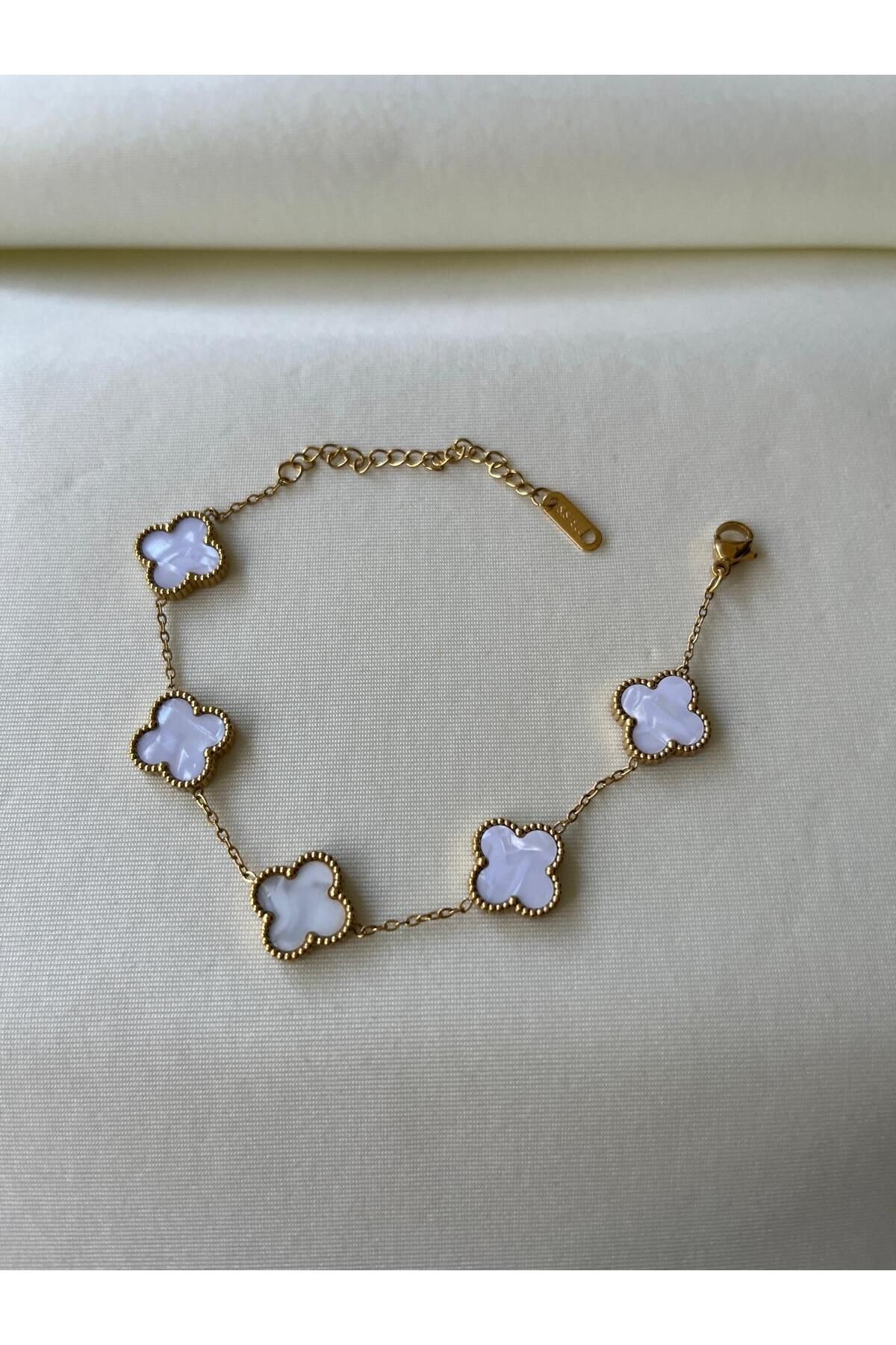 Nilsu Jewellery Accessory Çelik Yonca Model Şans Bilekliği