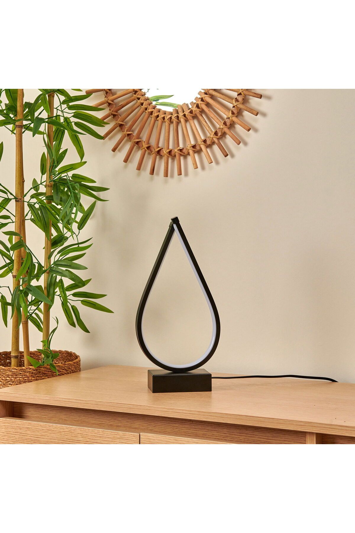 ASPARTAM Light Damla Led Abajur - Siyah
