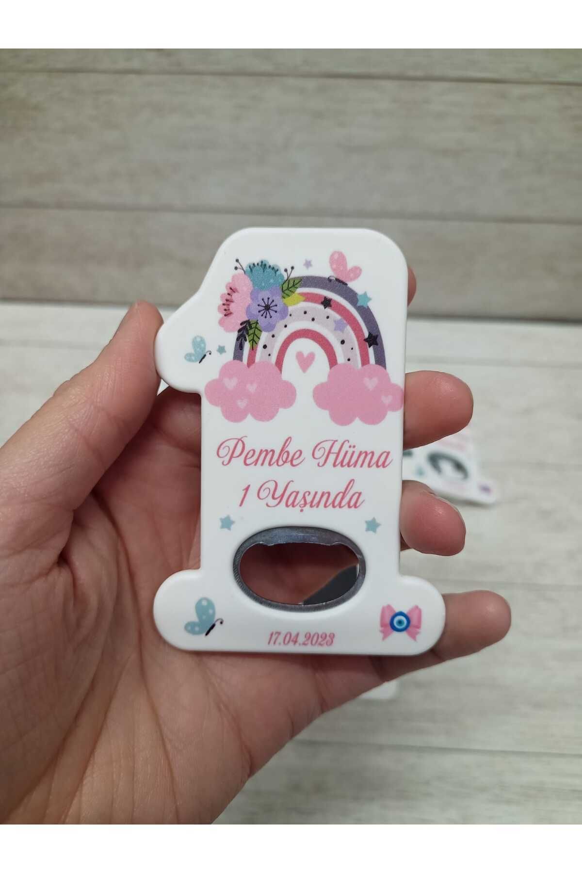 Pi Dekorasyon 30 Adet Bir Magnet Açacak Yeni Doğan, Doğum Günü, Sünnet, Nişan, Söz, Pembe Gökkuşağı