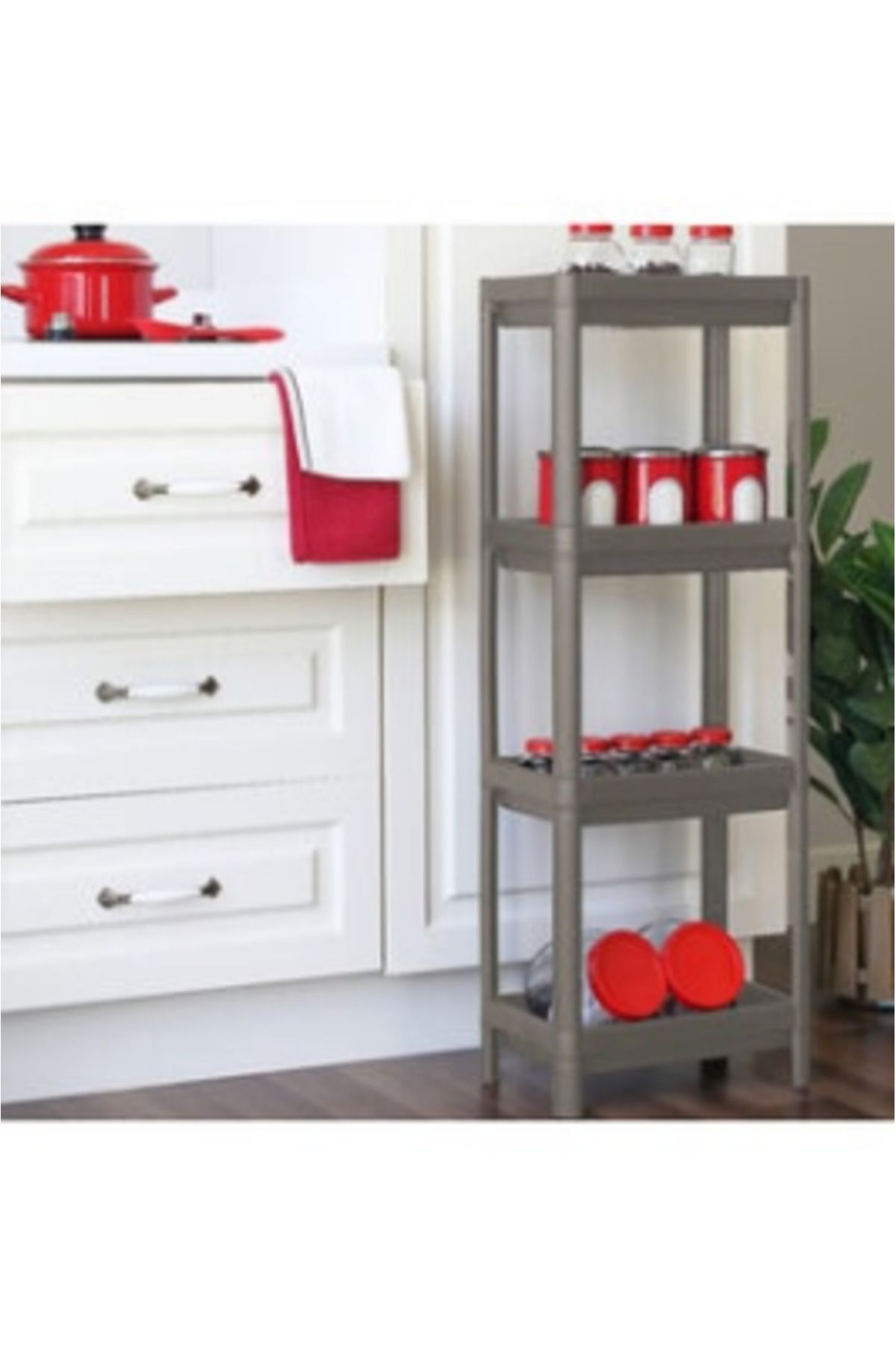 LUXE GRİ - ANTRASİT DİKDÖRTGEN RAF ÜNİTESİ PLASTİK LXSHP 1055529
