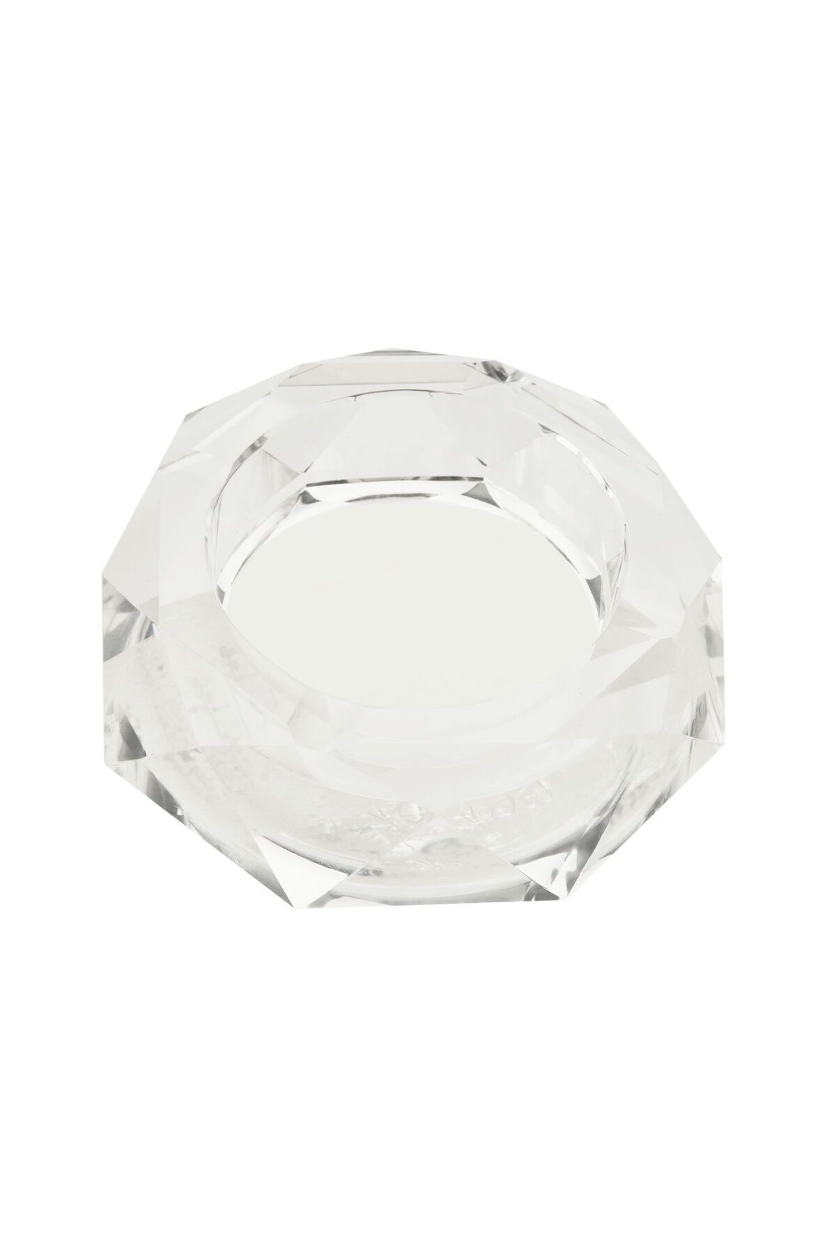 ASPARTAM Kristal Yuvarlak Küllük - Şeffaf - 10 cm