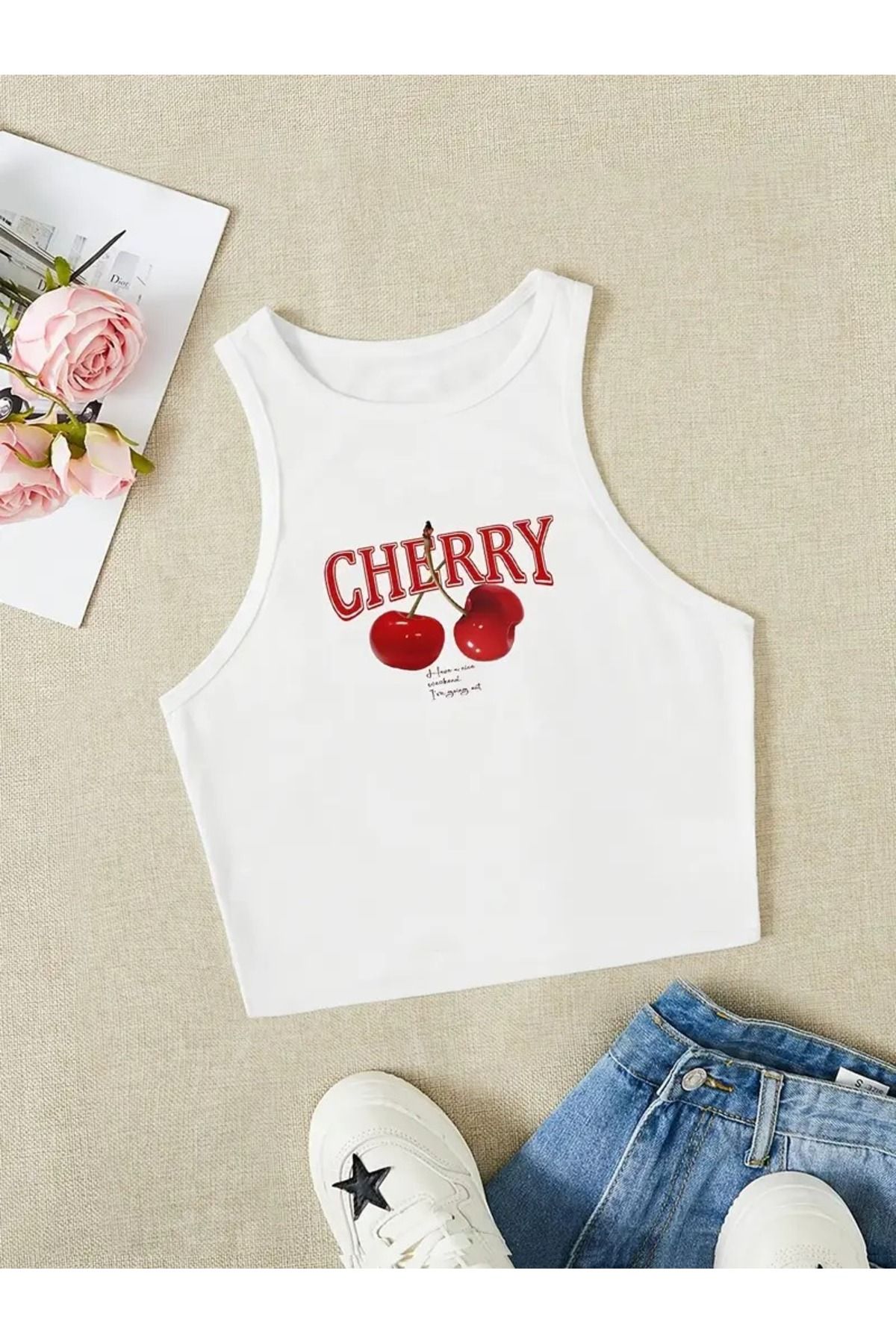 Vigor Wear Kadınlar İçin Şık Kırpılmış Grafikli Crop