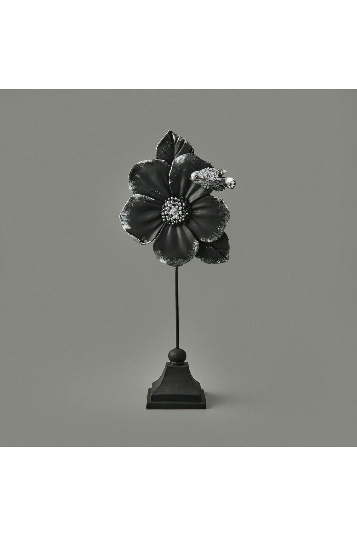 MATMEL Fiore Dekor - Siyah / Gümüş - 32 cm