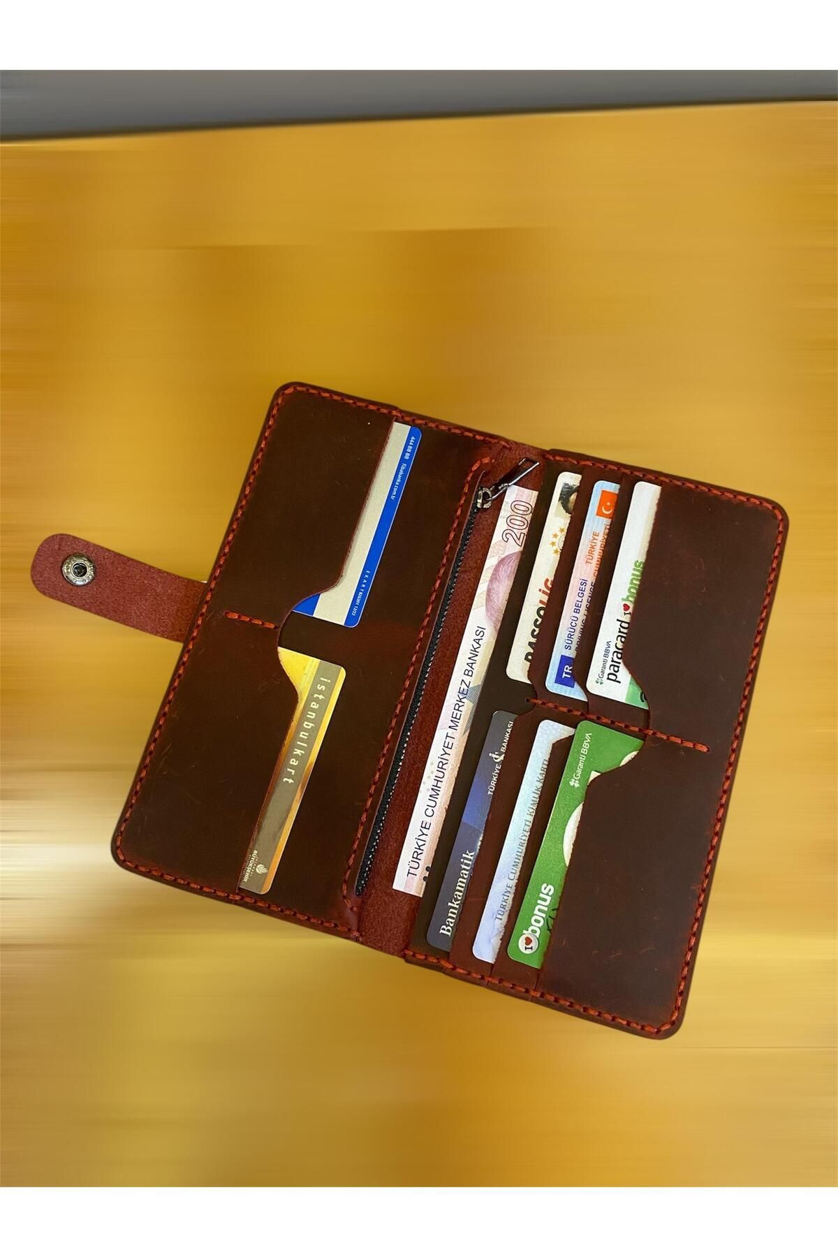 lavin alışveriş Deri Kadın Cüzdan Kartlık Ve Fermuarlı Bölme Tasarım. Ölçü 20x10 Cm