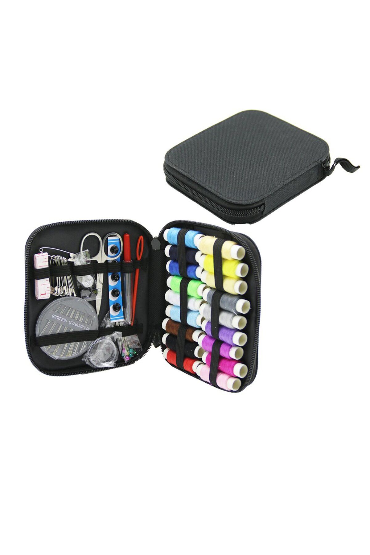 LUXE 11 ÇEŞİT= 84PCS SEYAHAT DİKİŞ SETİ MAKAS - İĞNE - İPLİK - MEZURA DÜĞME - MERCEK VB.