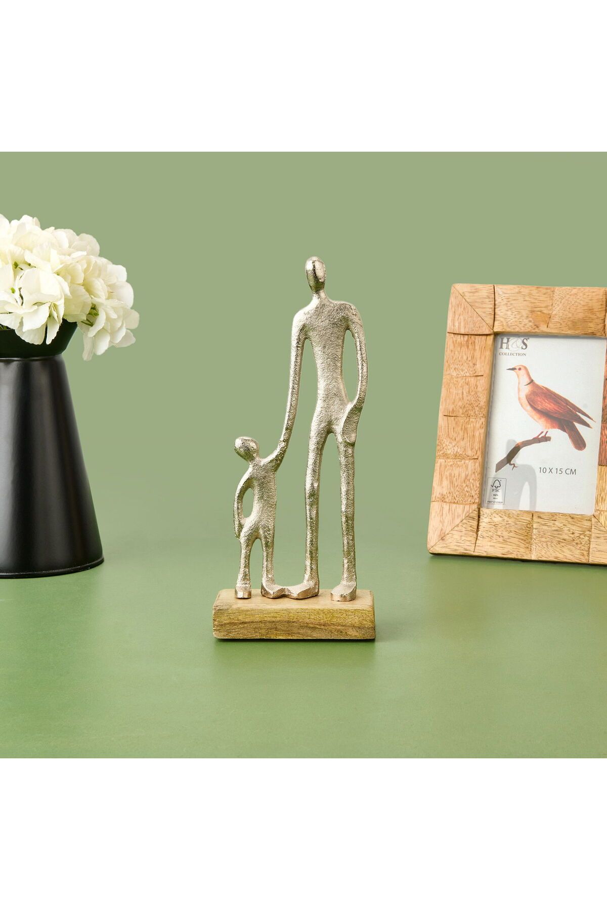 MATMEL Soyut Aile Biblo - Gümüş - 24 cm