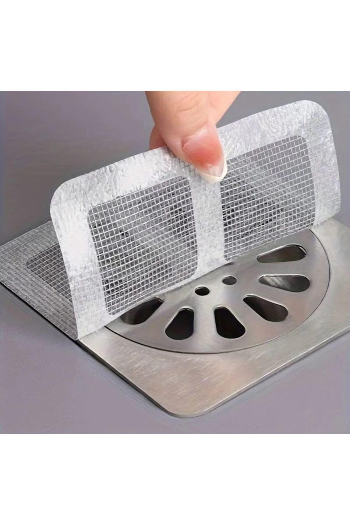 STOREMAX OZN Tek Kullanımlık Banyo Gideri Süzgeci ve Yapışkanlı Mutfak Evye Çöp Ayırıcı Seti, Saç