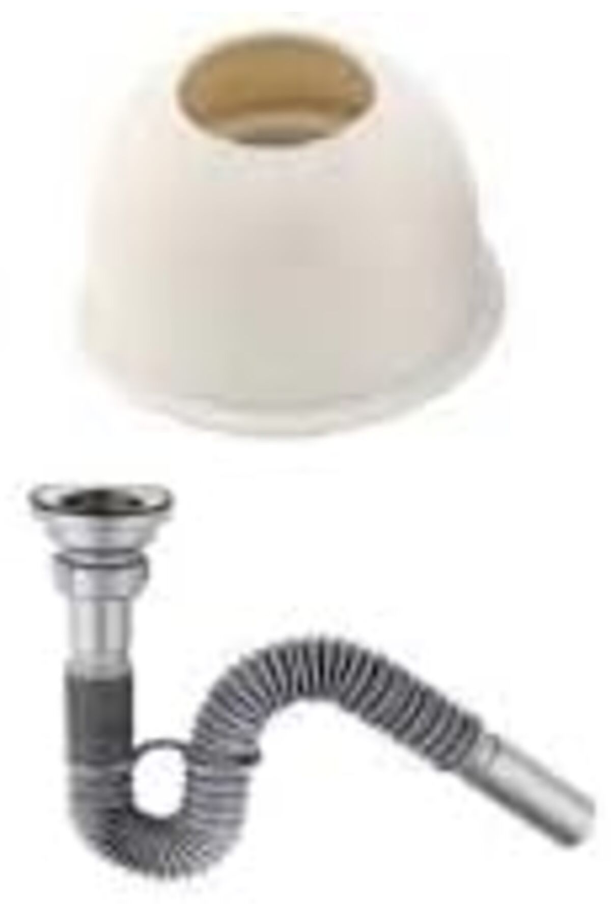 STOREMAX lüx paslanmaz gri lavabo ve Evye sifonu 32 mm çıkışlı TrendBazaar 1057563