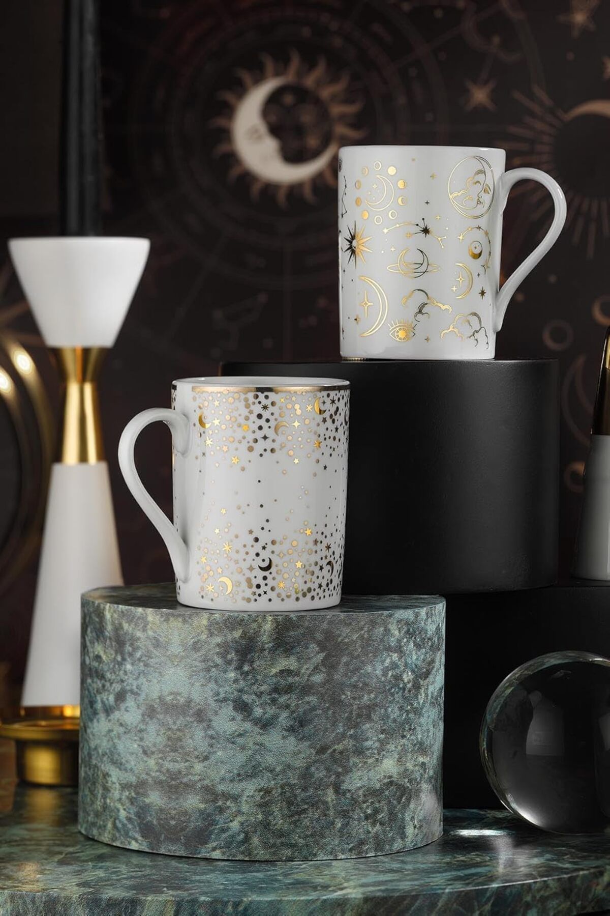 STOREMAX OZN Porselen Cosmic Love Forest 2 Parça Mug 11911 OZNstre 1094633