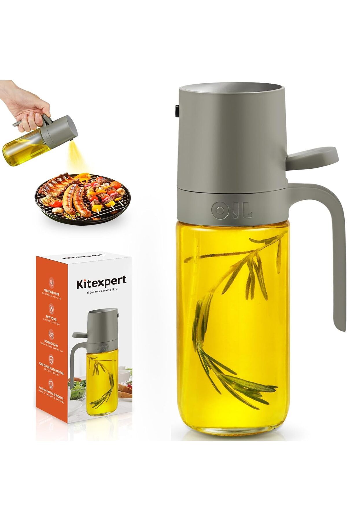 Mu Art Ahşap Mrt Yemek pişirmek için zeytinyağı püskürtücüsü - Yemek pişirmek için çok yönlü zeytin
