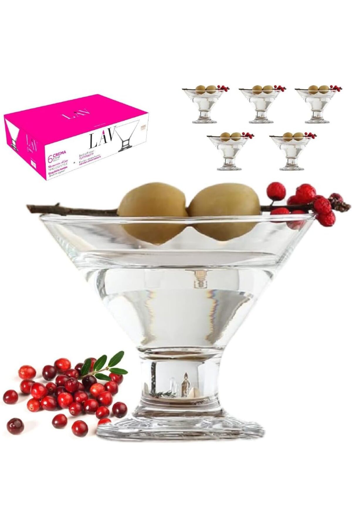 STOREMAX OZN Crema 6'Lı Dondurmalık-Tatlı Servisi, Crema, 62467165 cc, Şeffaf OZNstre 1094633