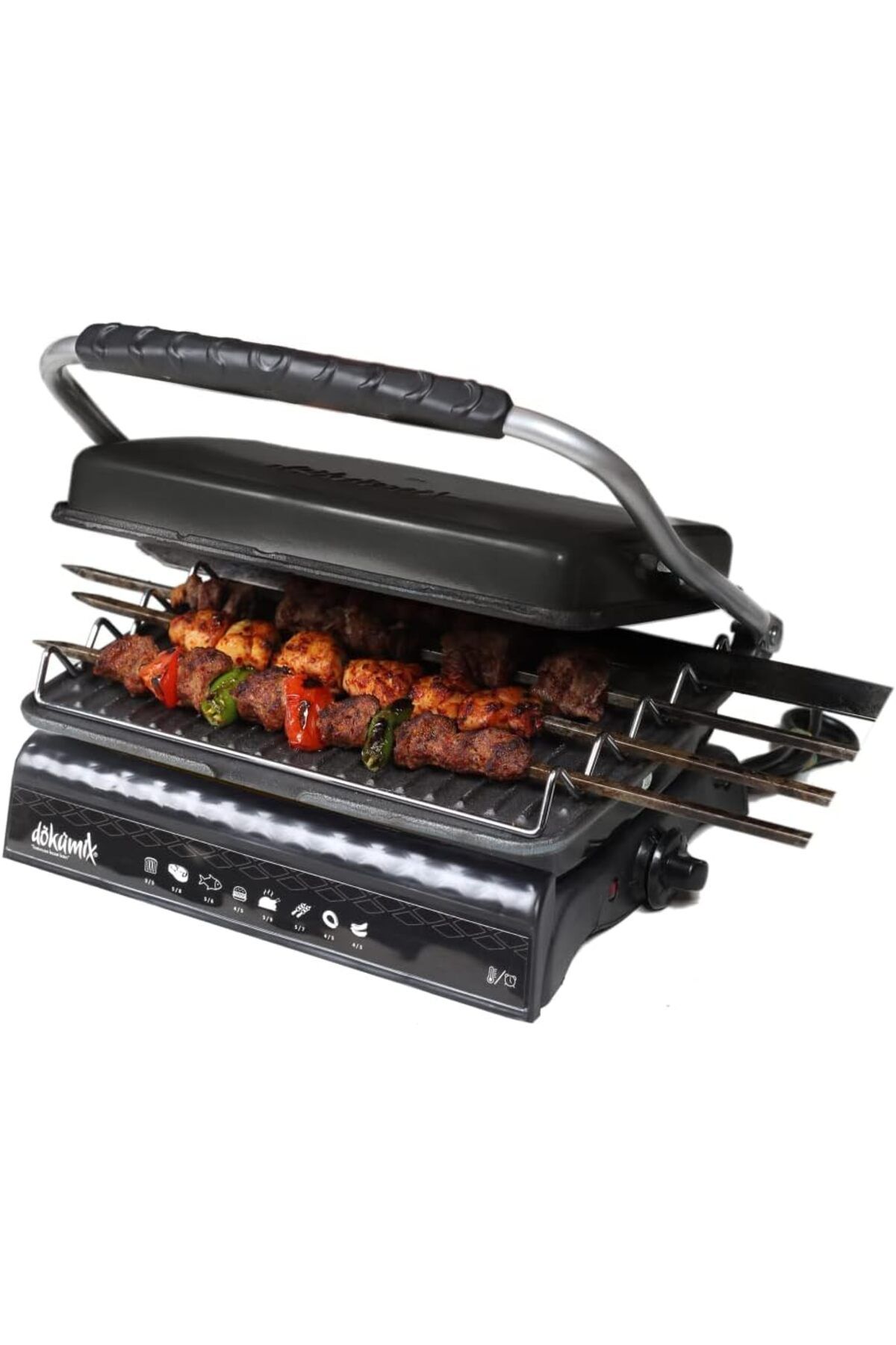 STOREMAX Dökümix Ultra Plus Organik Demir Döküm Izgara& Tost Makinası Siyah Izgara Aparatlı,Fı