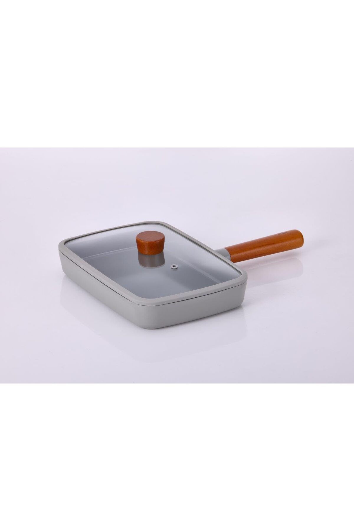 STOREMAX ELZ Fika Dikdörtgen Tava 29cm Cam Kapaklı Gri FRNTR 1127478