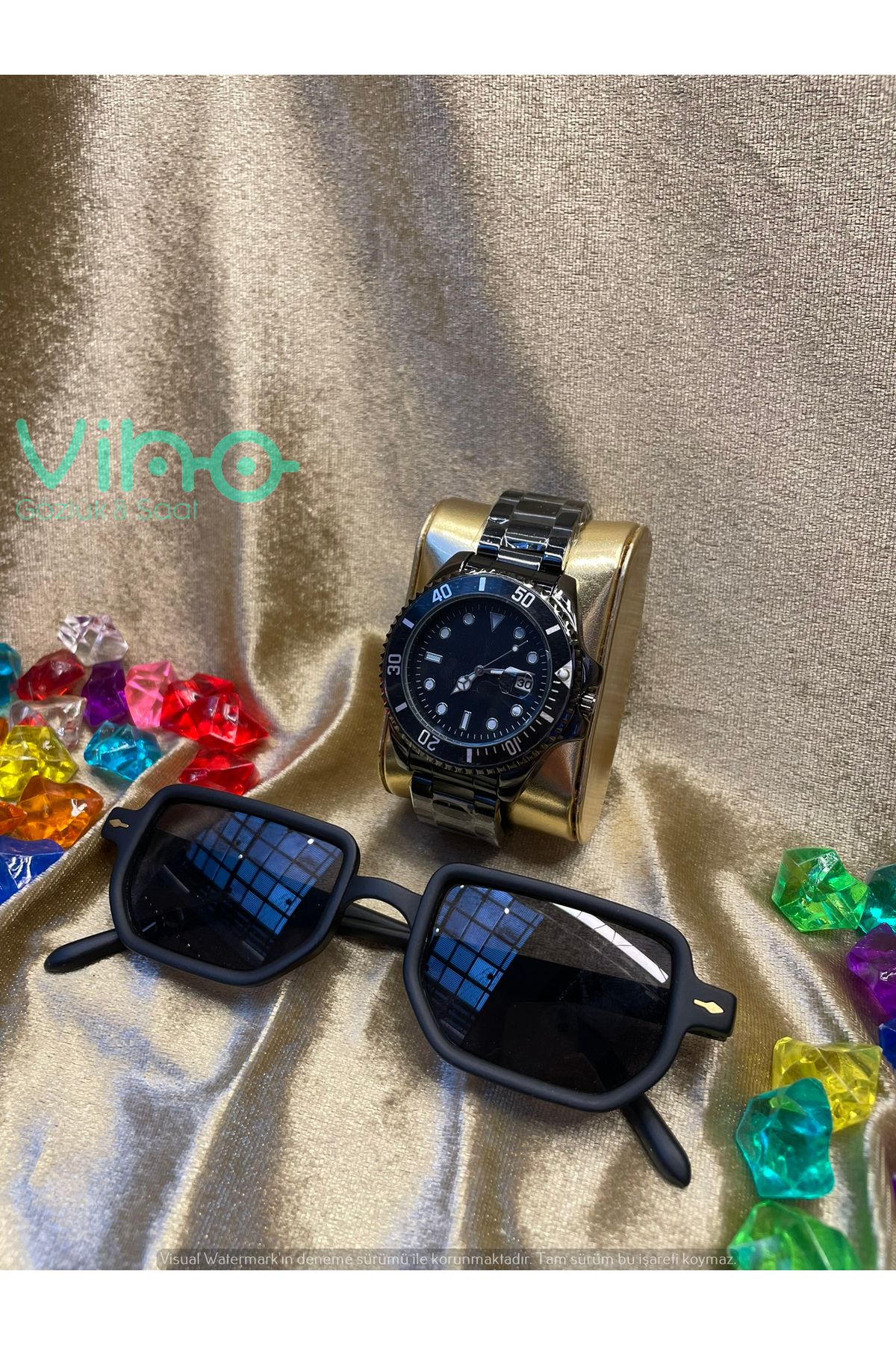 shop Unisex Premium Set Saat & Gözlük Kombini