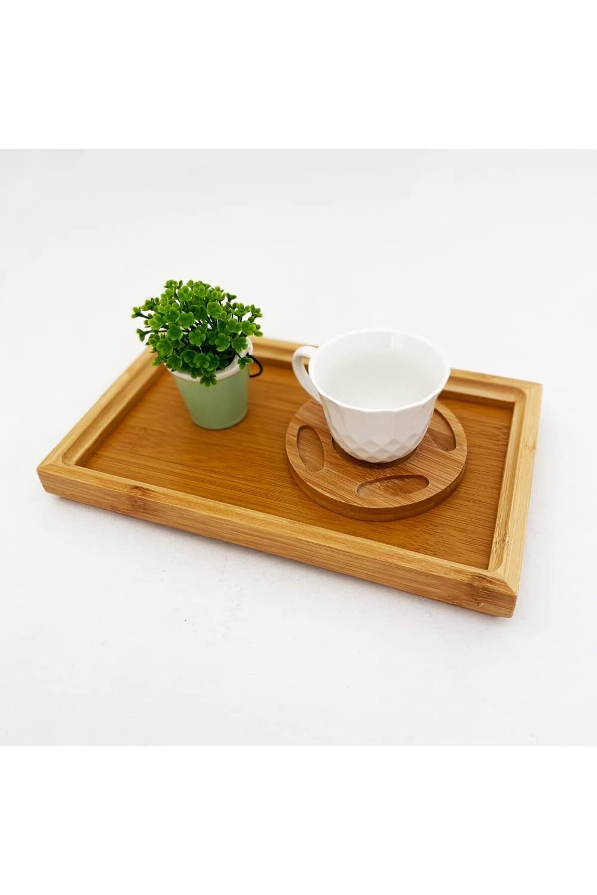 LUXE Bambu Dikdörgen Servis Tepsisi Küçük Boy Tepsi 25cm*15cm*2.6cm LXSHP 1055529