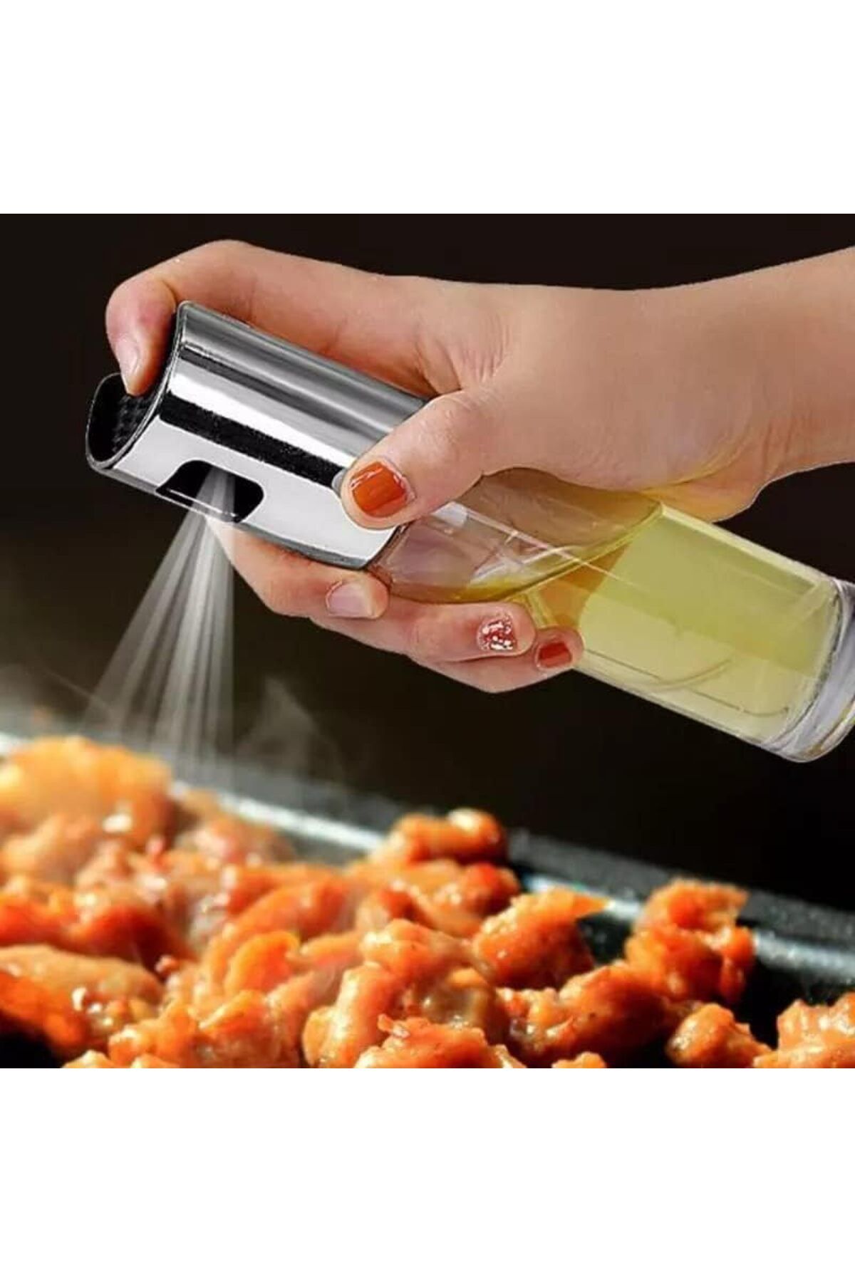 LUXE Sirke Püskürtücü Cam Sprey Şişe Yağdanlık Ve Limon Püskürtme Şişesi 100 Ml LXSHP 105552