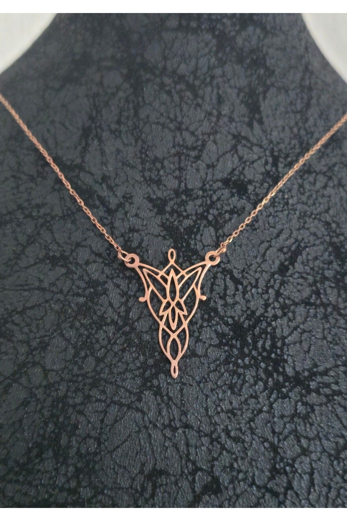 Ziu 925 Ayar Rose Arwen yıldızı gümüş kolye