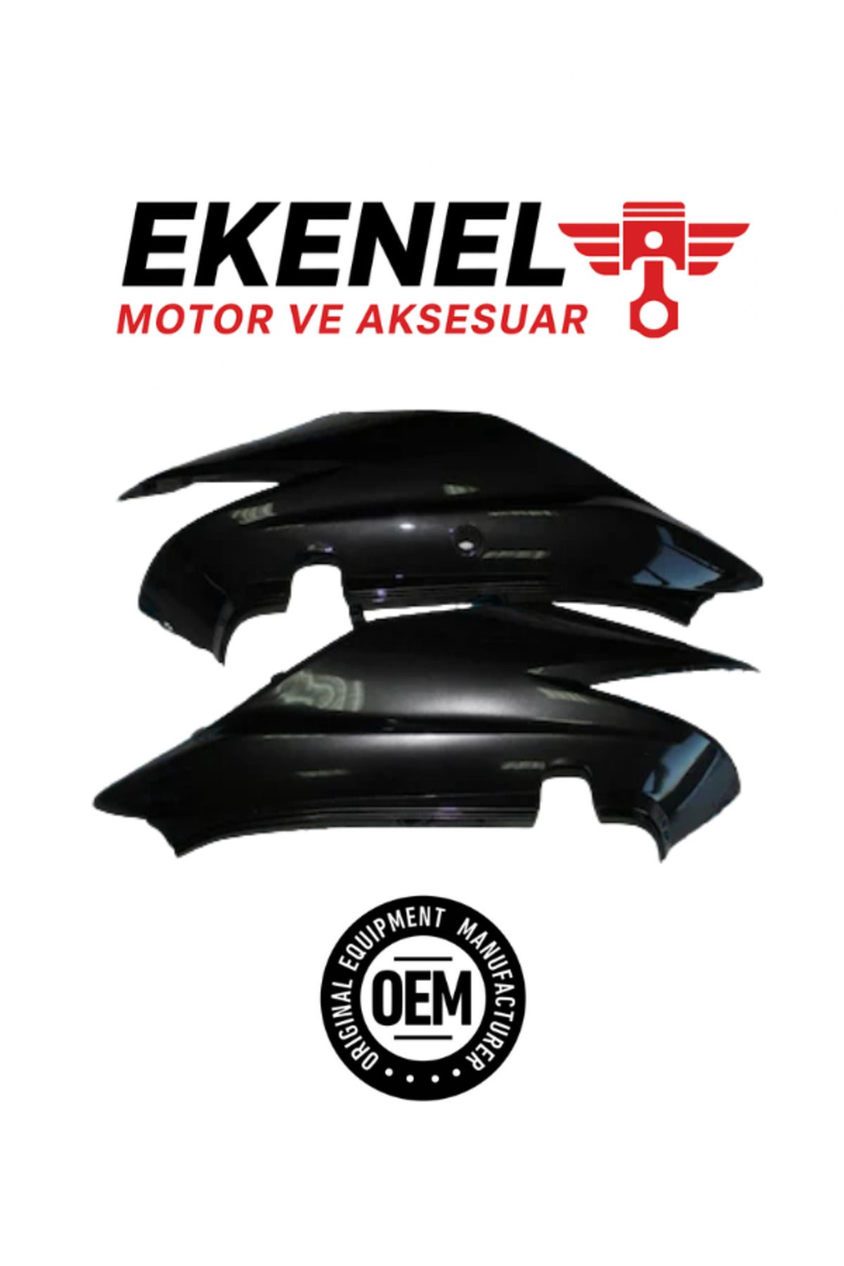 OEM Honda Fizy 125 Sele Altı Yan Kapak Takım Etiketsiz Füme OEM | Mat Gri Gövde Kaplama Takımı