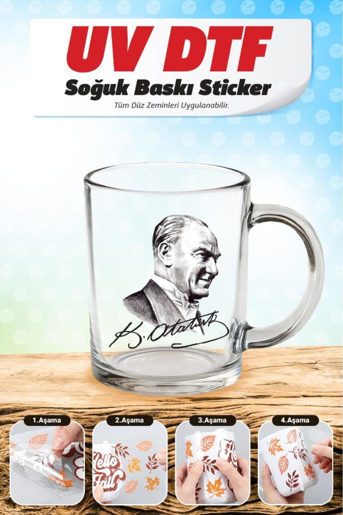 t tuğset etiket Desenli Kupa Bardak Sarma Transfer Etiketi (Laptop Tablet Bavul Cam Duvar) Kabartma Sticker Çıkartm
