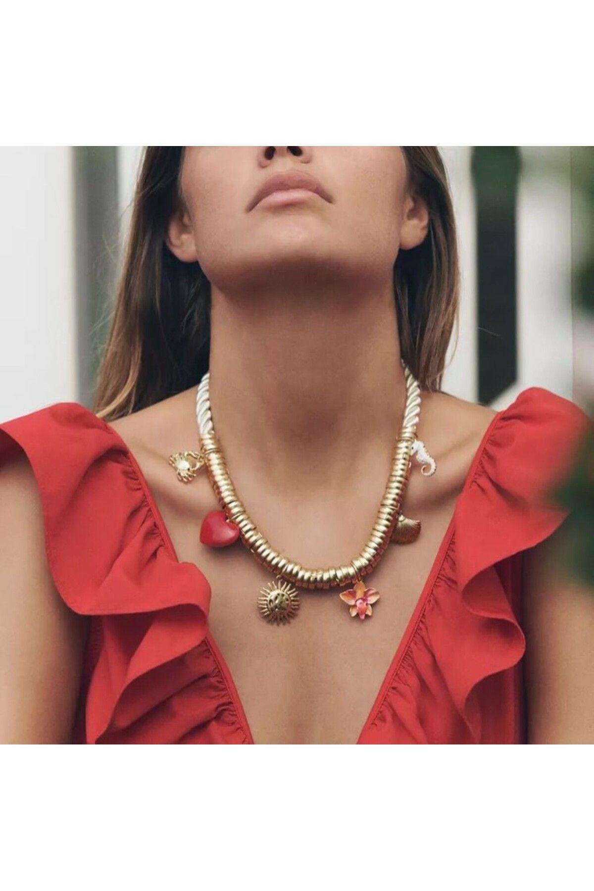 CHARMLUCKY ÇELİK HALAT İP CHARM KOLYE