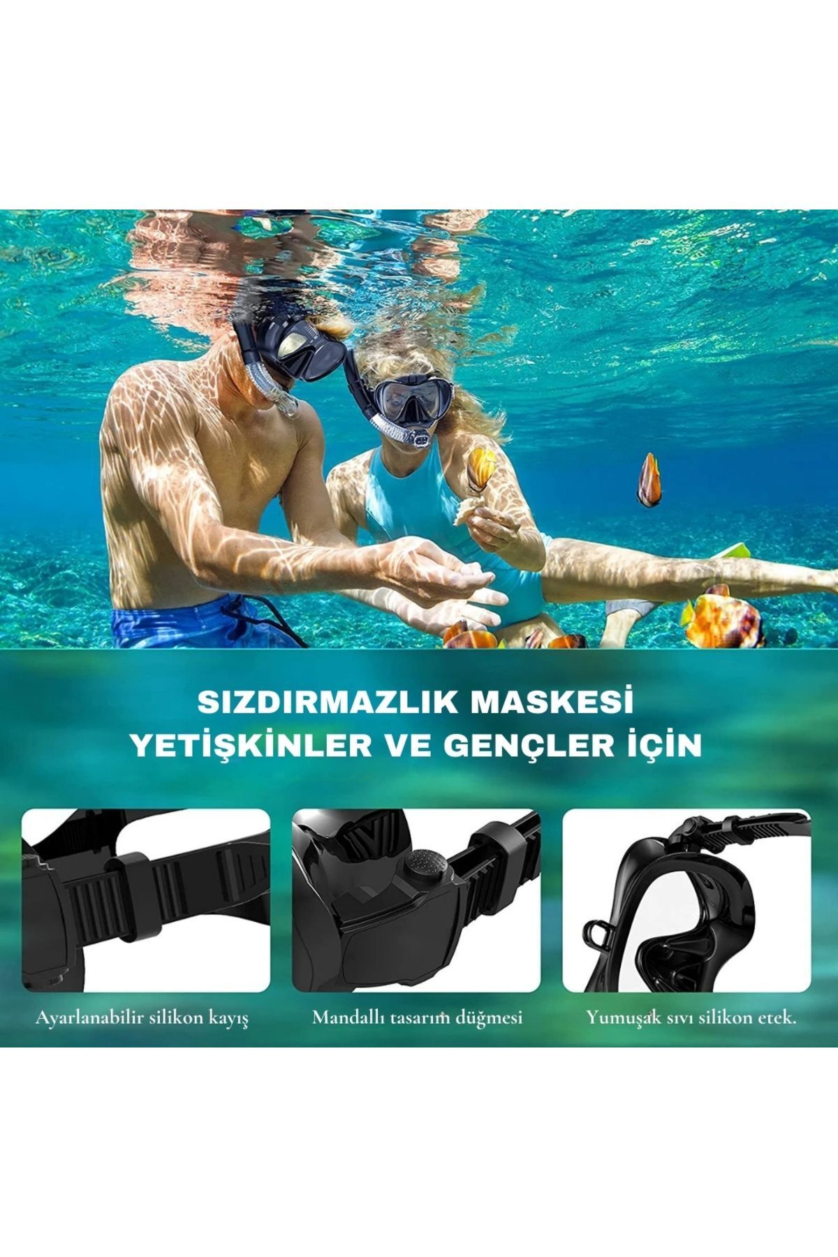 ماسک غواصی شیشه های دریایی چنین شیرجه ضد آب ای پیشگیرانه Genel Markalar