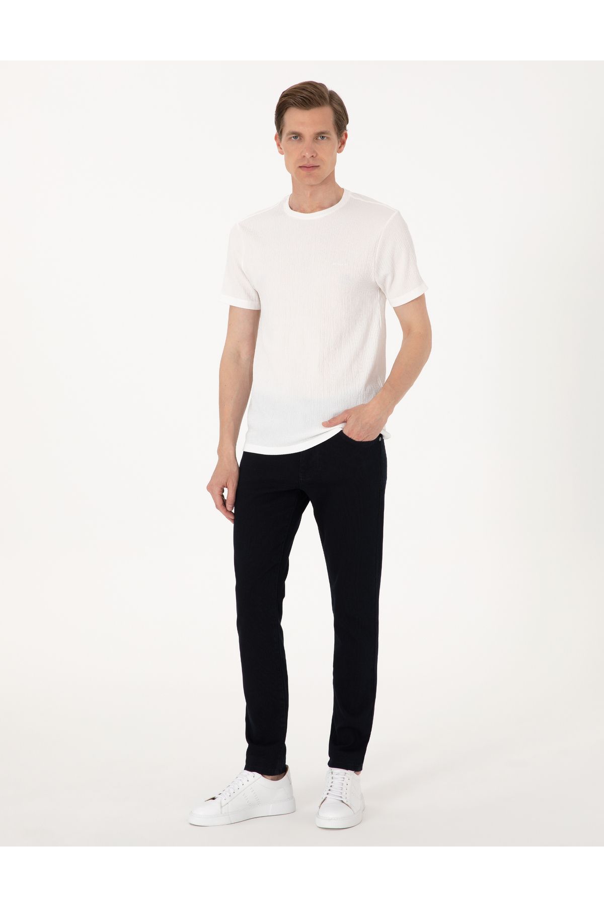 Pierre Cardin Koyu Lacivert Slim Fit Jean Pantolon 50308953-VR100