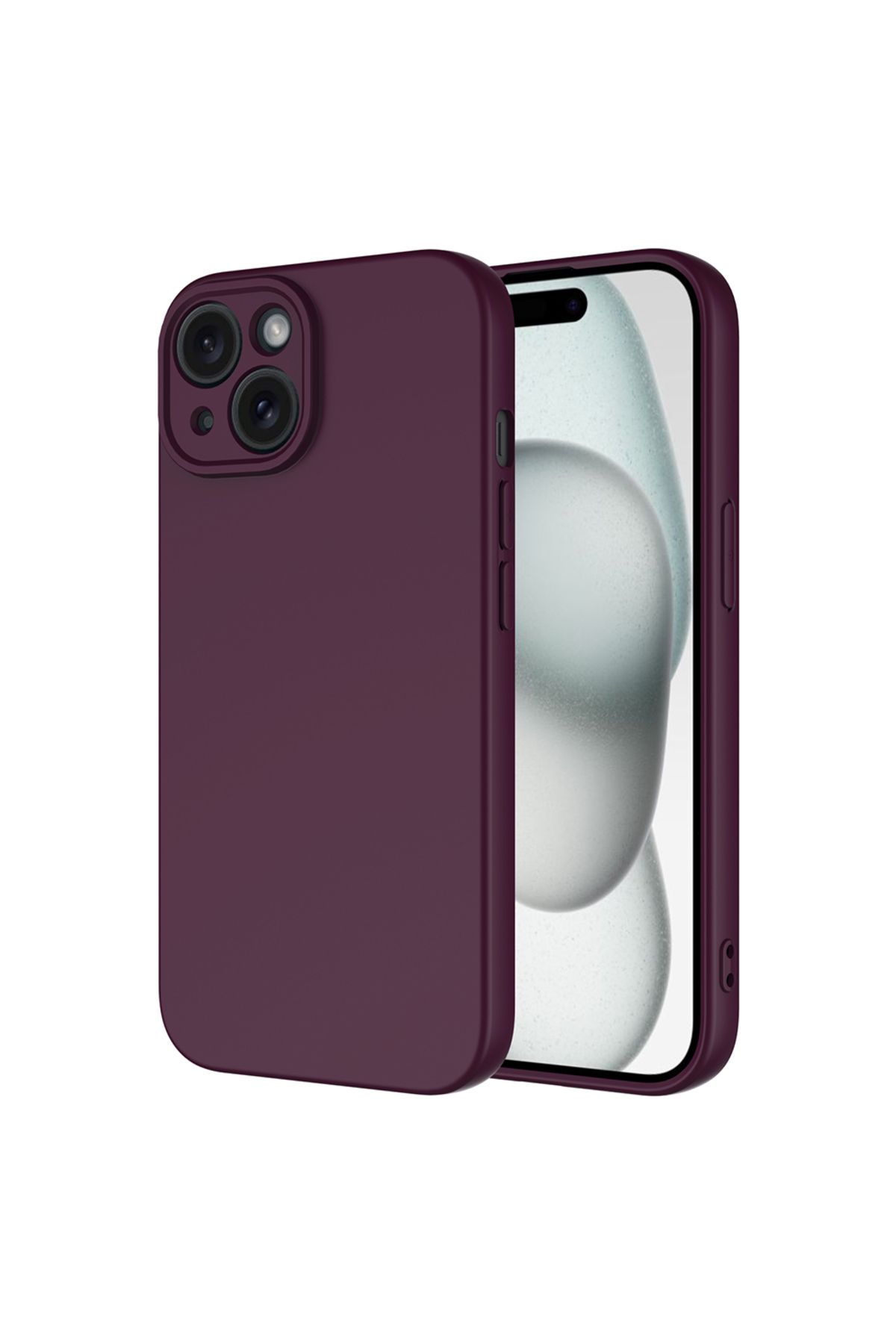 halkhouse Apple iPhone 15 Kılıf Renkli Esnek Kırılmaz Yüksek Koruma Silikon Marra Kapak