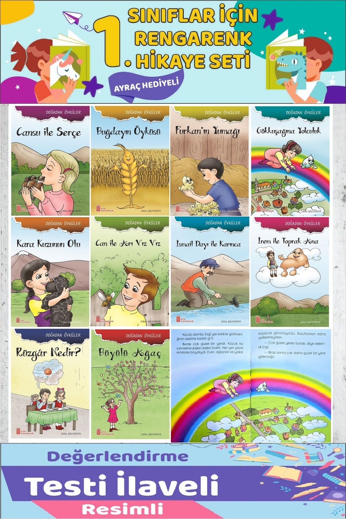 Ata Yayıncılık 1.Sınıf Okumayı Sevdiren 10 lu Hikaye Seti 20 (16 Sayfa)