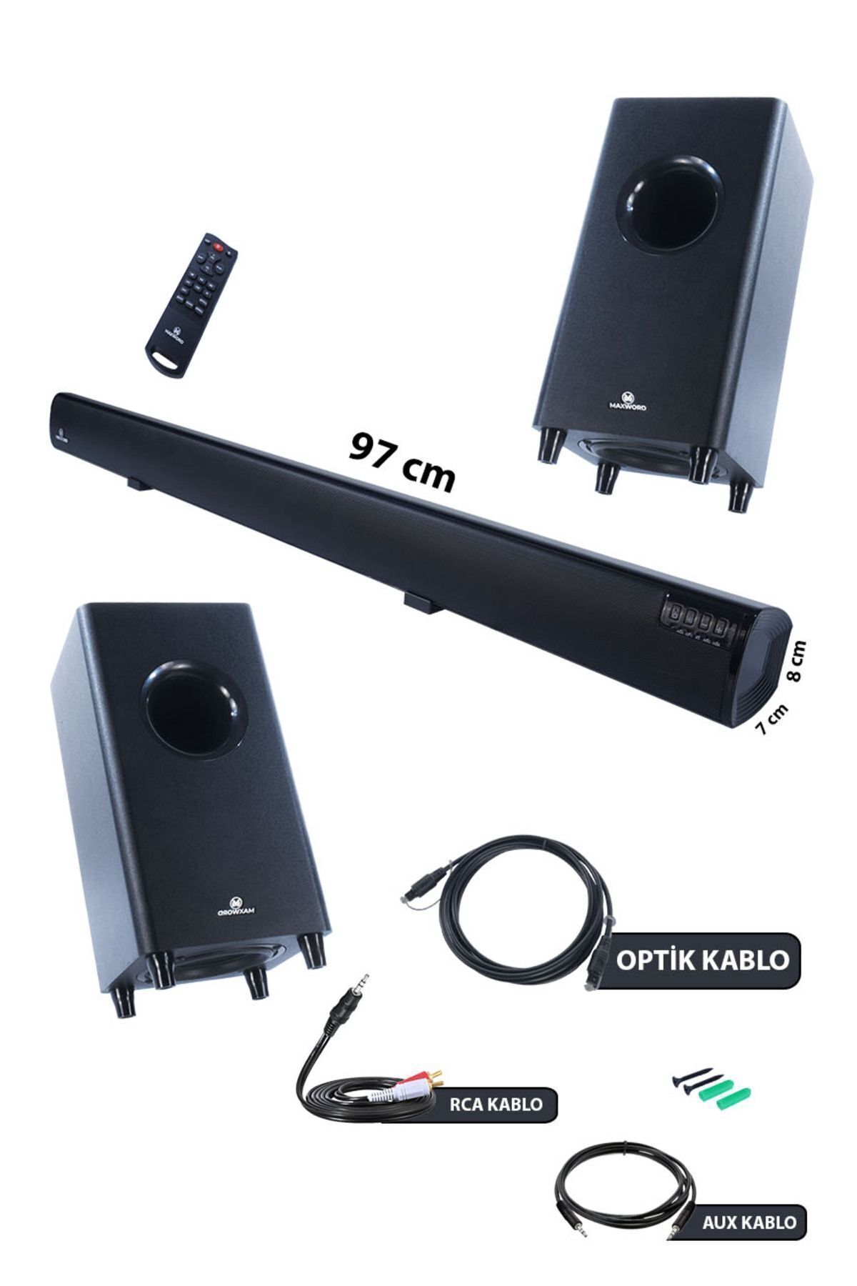 Techno Stock Slc-270bt Optik Çıkış 4.2.2 Kanal Soundbar Tv Ses Sistemi Çift Subwoofer 270w 230w