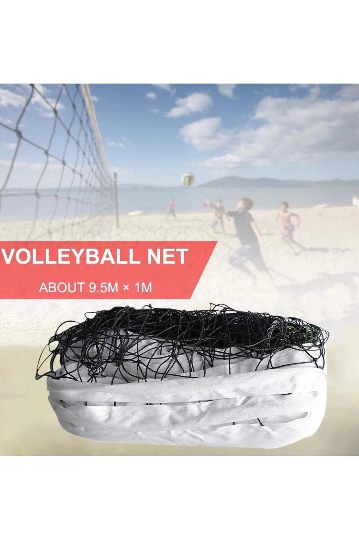 Mhm Collections 9.5 Metre Taşınabilir Pratik Ve Profesyonel Voleybol Filesi Beach&okul&sahil&otel Tip...