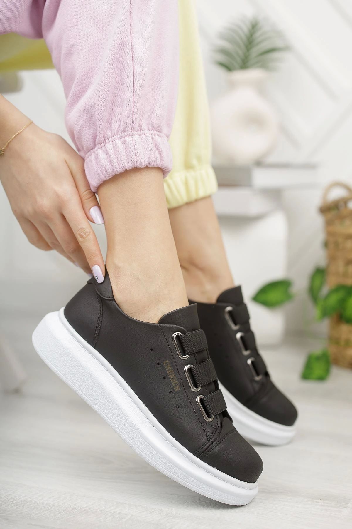OurStyles CH253 CBT Mirror Non Kadın Ayakkabı SIYAH