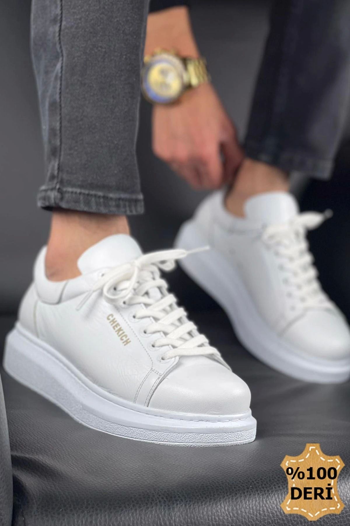 OurStyles CH257 DBT Estrella Deri Erkek Ayakkabı BEYAZ