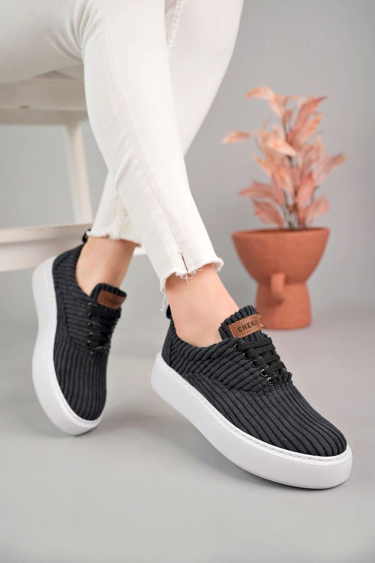 OurStyles CH173 KBT Velluto Kadın Ayakkabı SIYAH