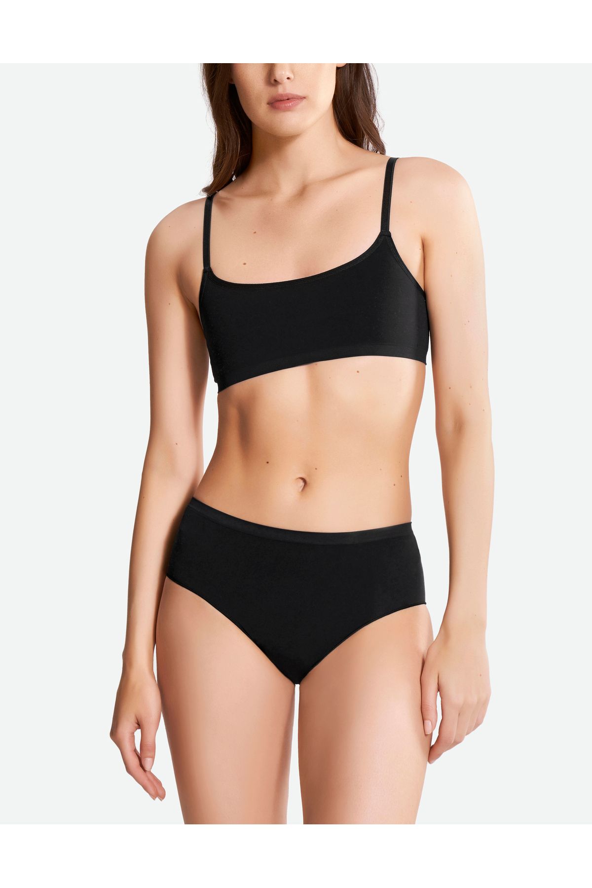 Gfity Everybodyfit Mid Waist Brief - Black Beauty