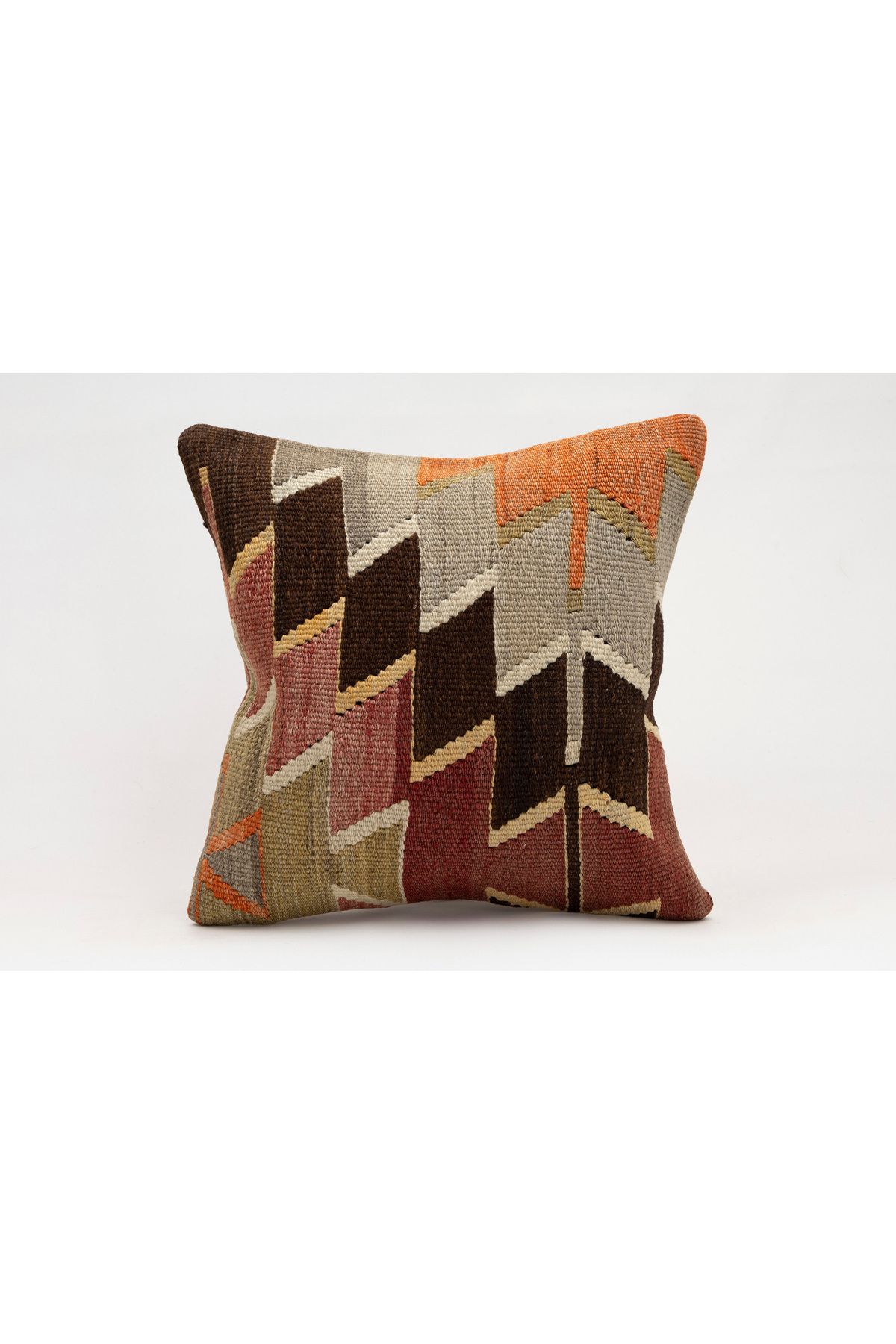 Kilim Whole Sale El Yapımı Kilim'den Yapılmış Vintage Kırlent Kılıfı, Yün, 40x40 Cm