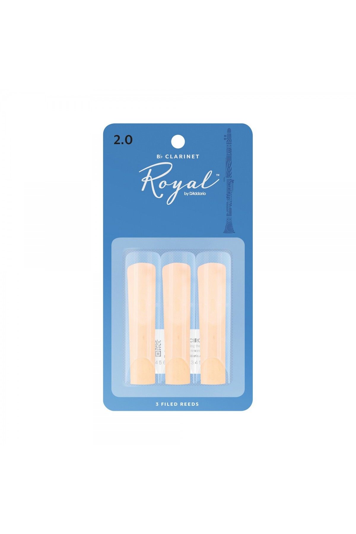 Daddario D'Addario Woodwinds Royal RCB0320 Sib Klarnet Kamışı (3 lü) No:2