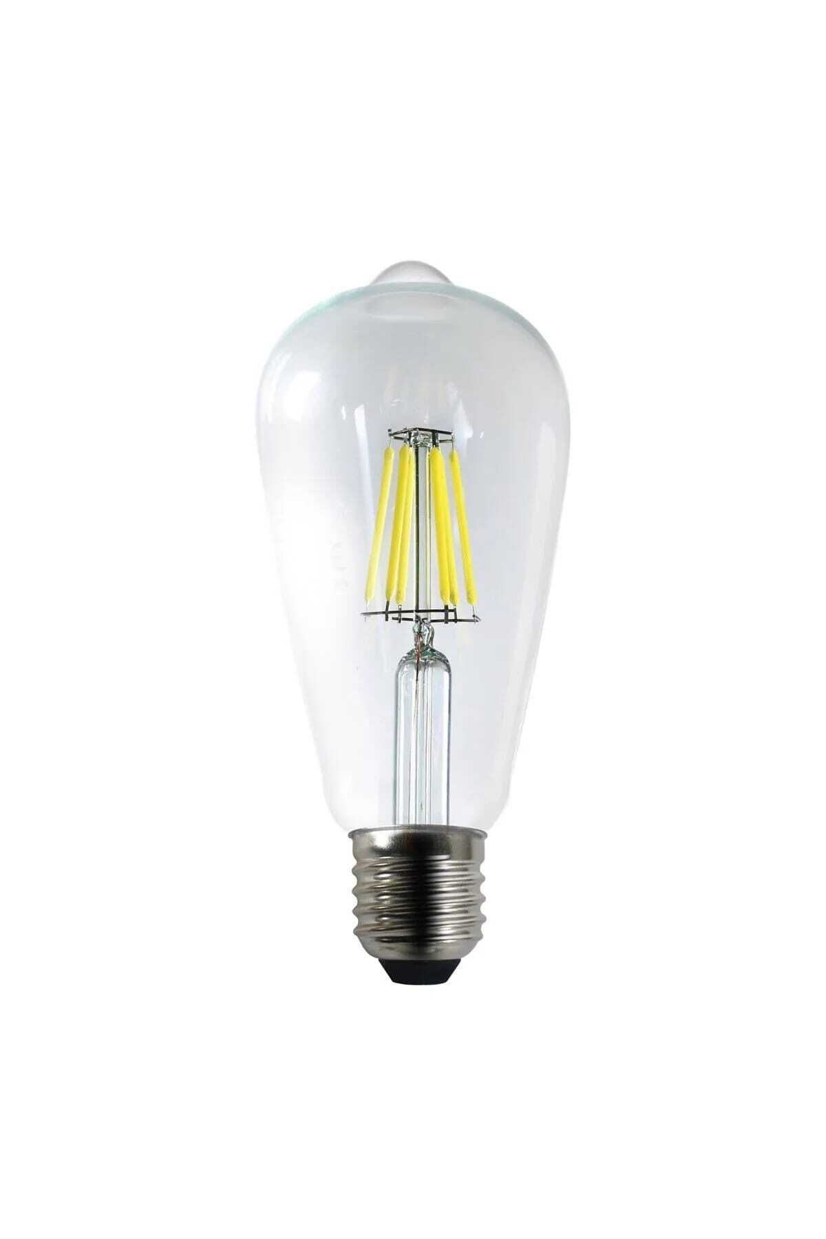 Heka Led Rustik Şeffaf 6 W Beyaz Işık Ampul 6500k