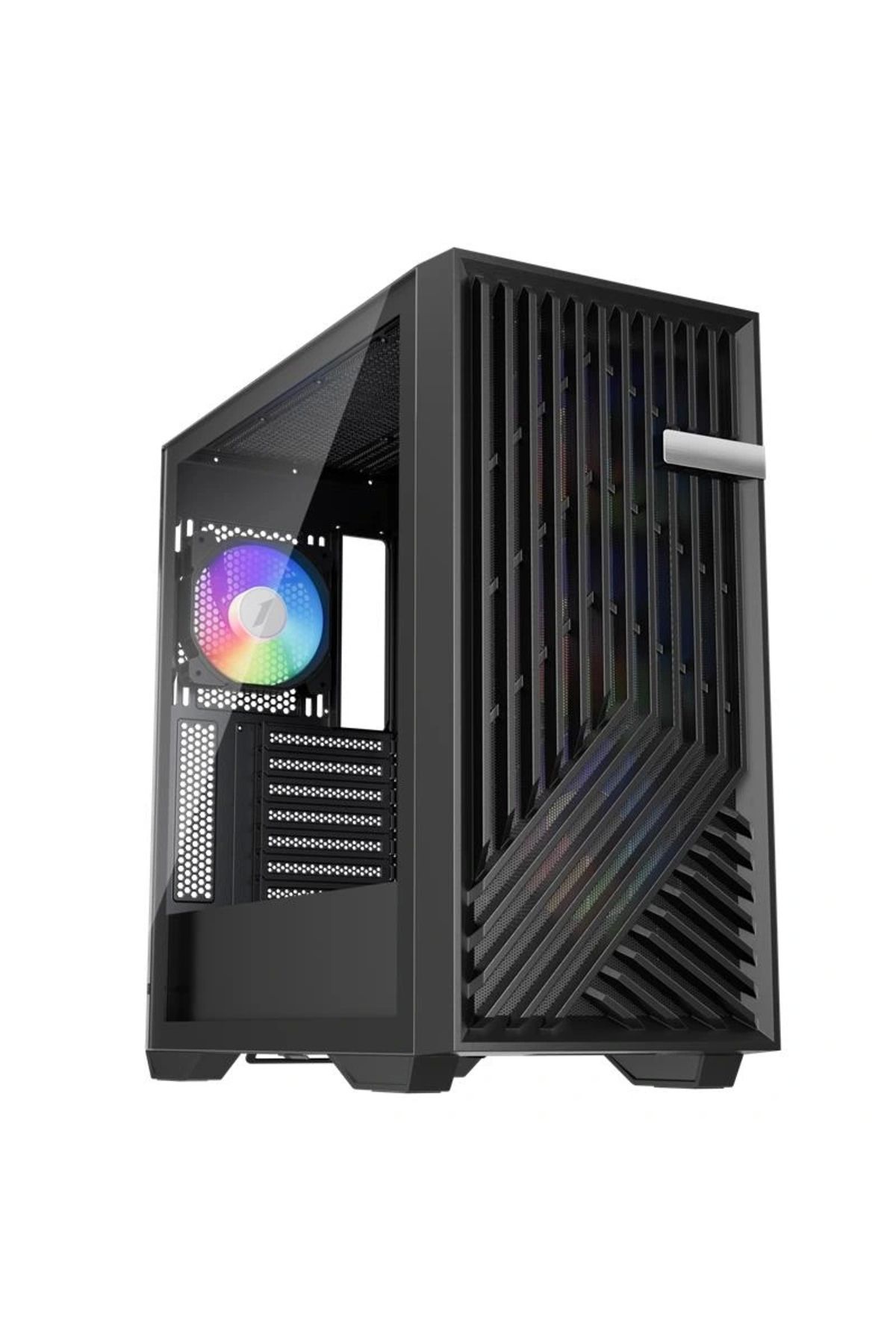 ShopNova 1ST PLAYER FD8 SİYAH 750W 80+ ARGB 6X12CM FAN TEMPERLİ CAM MESH USB 3.0 E-ATX KASA