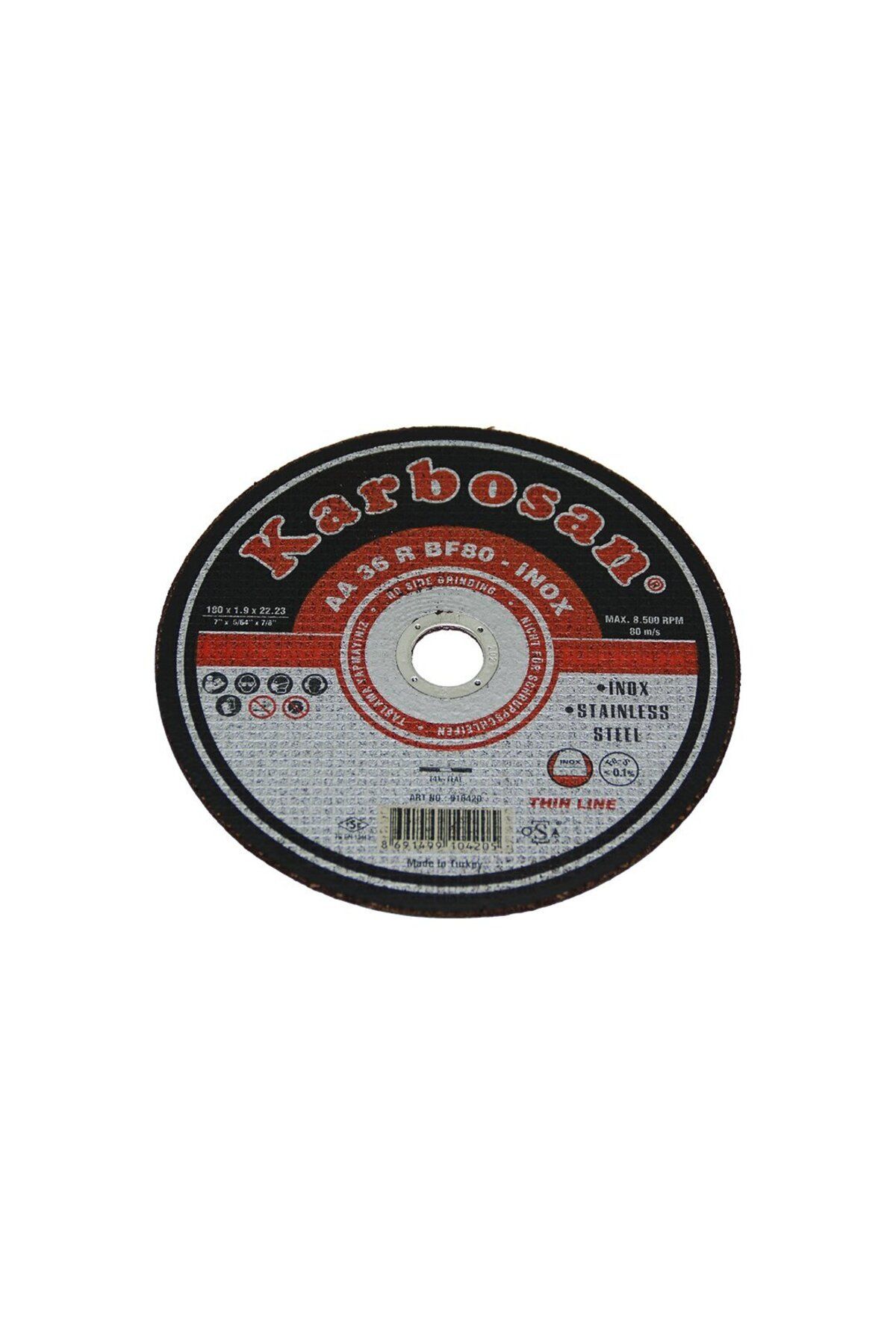 Zayla İNOX METAL KESİCİ DİSK 180MMX1.9X22 (5165)