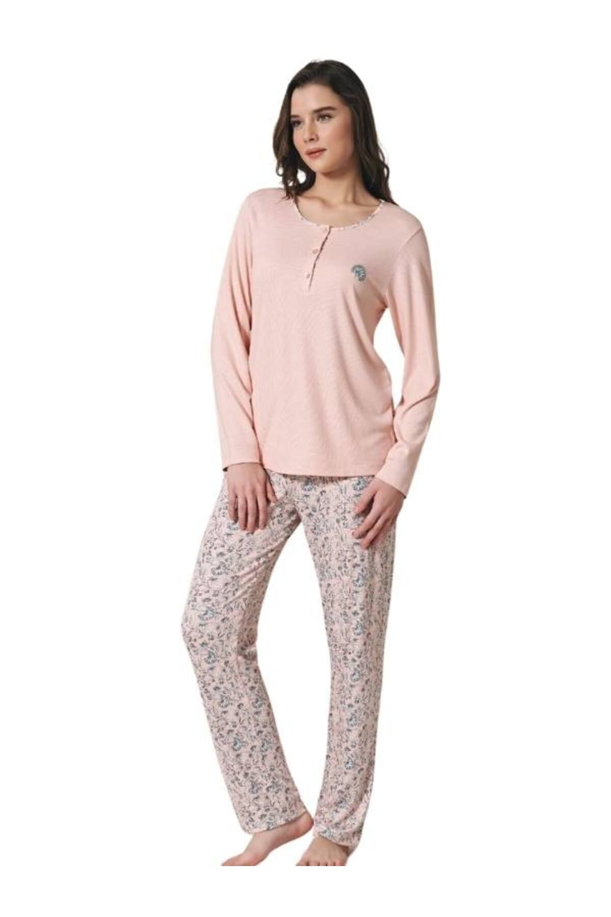 Pijadore 1714 Kadın Uzun Kol 4 Mevsim Pijama