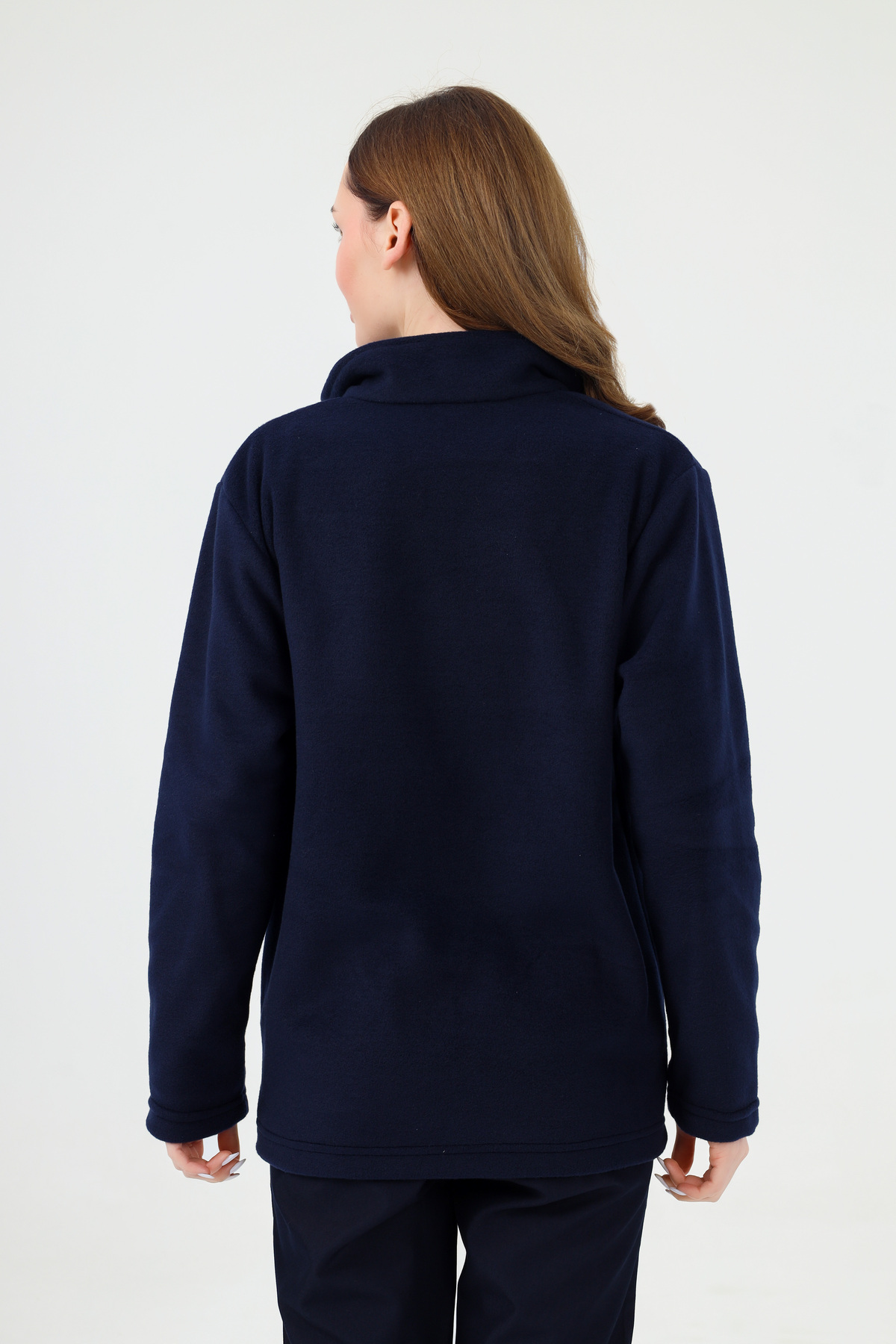 Viridi Medical Fashion UNISEX POLAR CEKET LACİVERT görsel 4