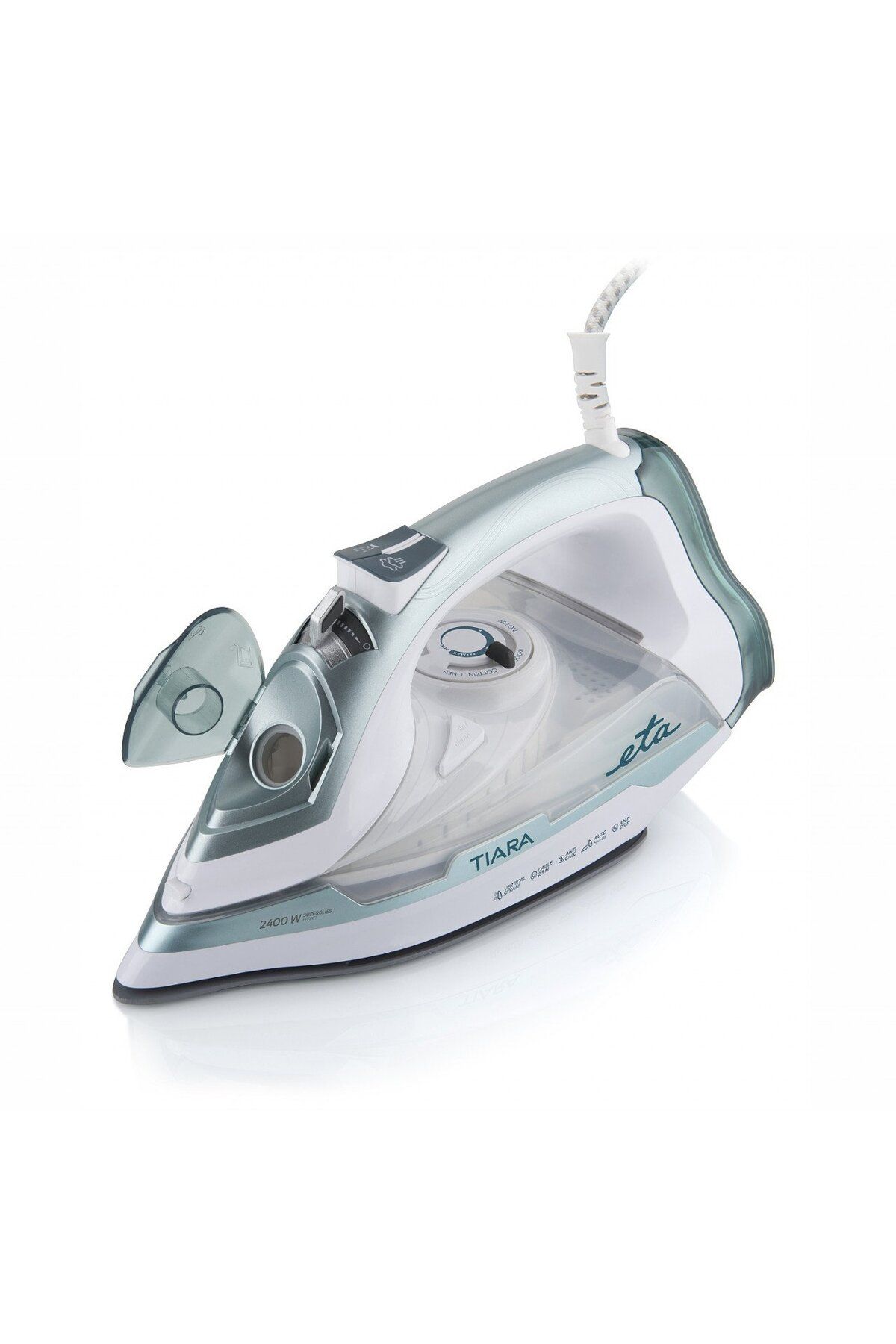ETA-Fier de calcat Tiara II 2269 90000, 2400 W, 450 ml, 140 g/min, talpa Eloxium 5