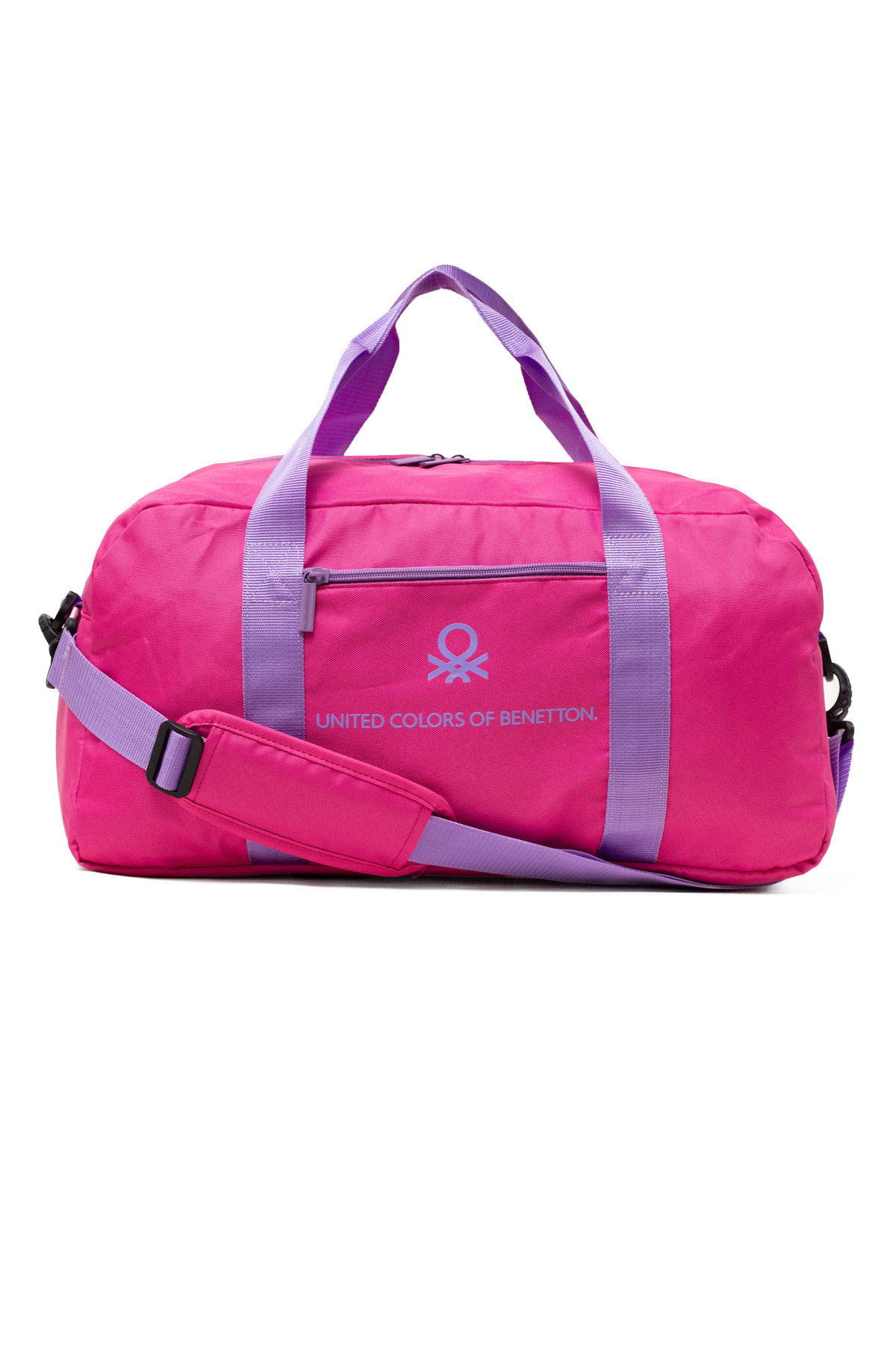 united colours of benetton Pembe Unisex Omuz Askılı Seyahat El Valizi Spor Çantası 21062 görsel 4