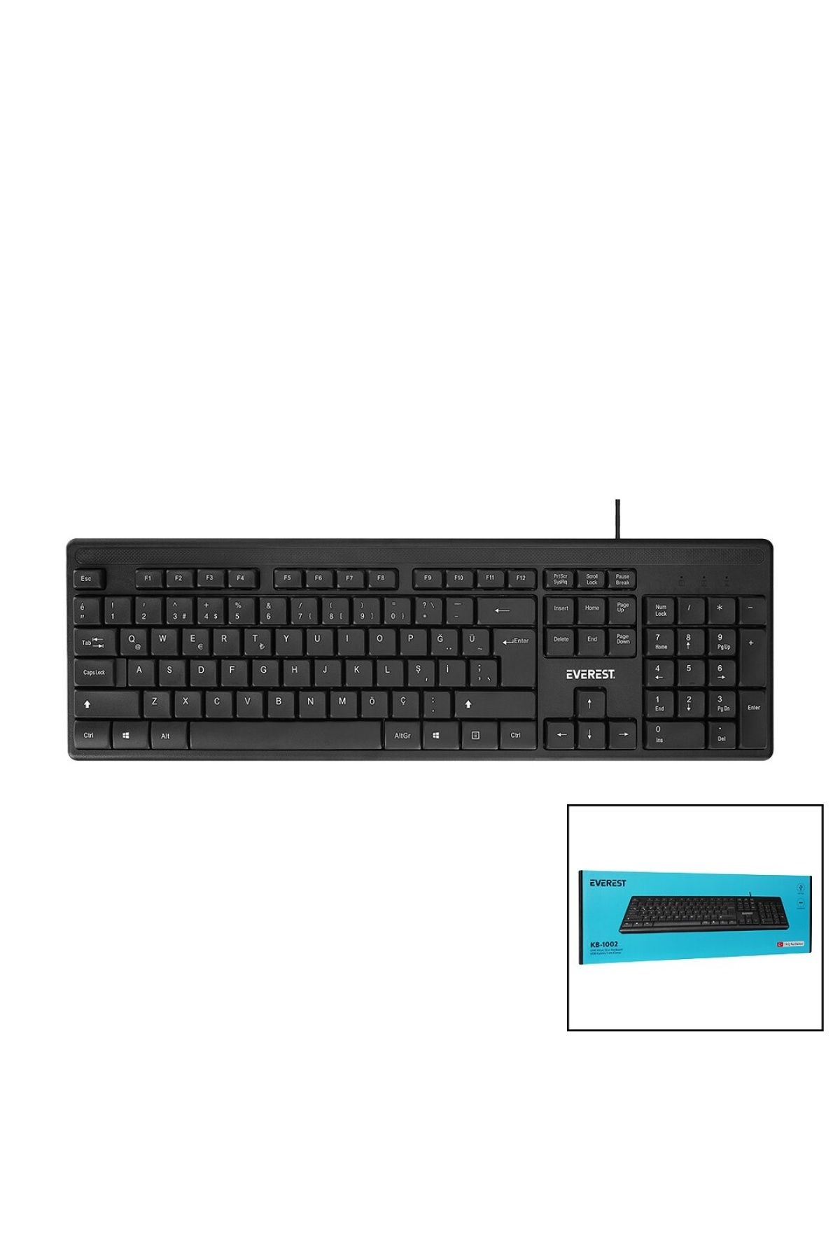 Findit EVE REST KB-1002 USB KABLOLU KLAVYE Q KALVYE 130CM KABLO (2818)