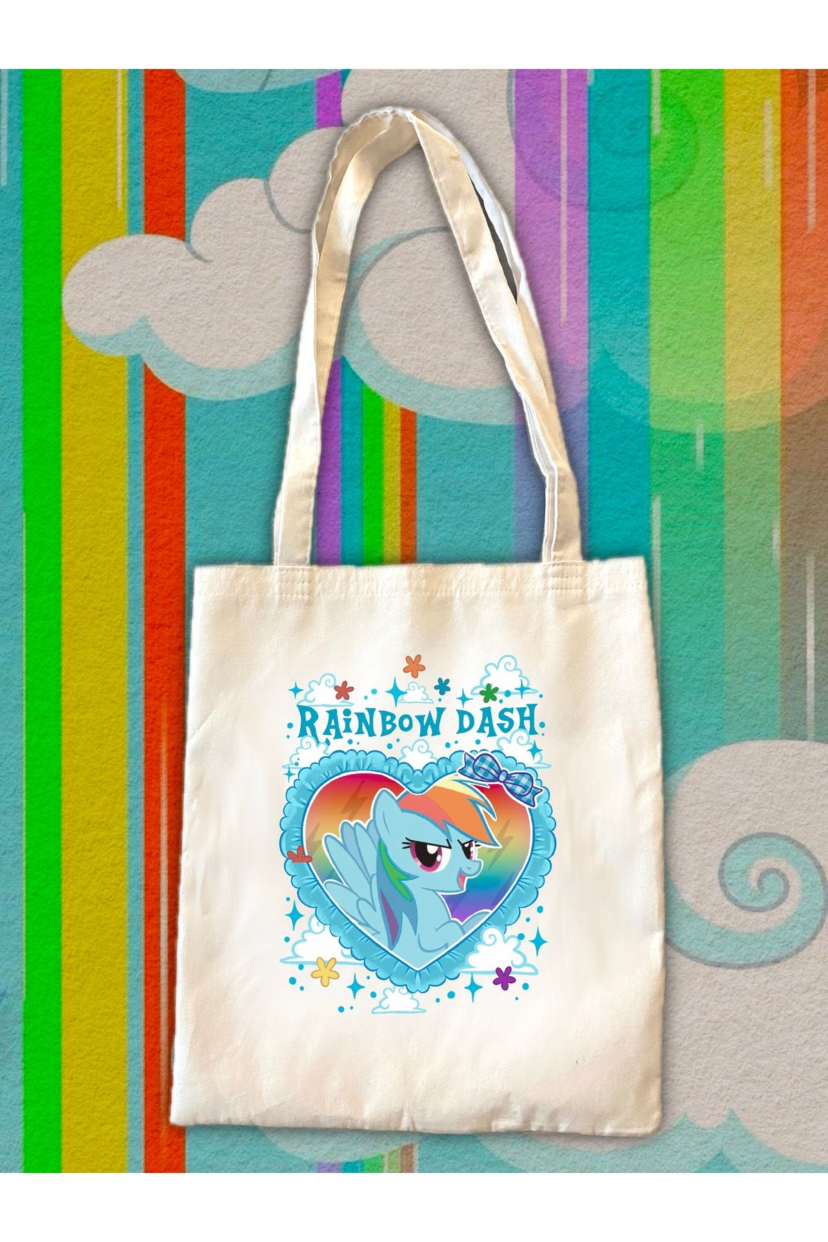 westartic My Little Pony Rainbow Dash Kanvaz Bez Kumaş Omuz Çantası - Tote Bag
