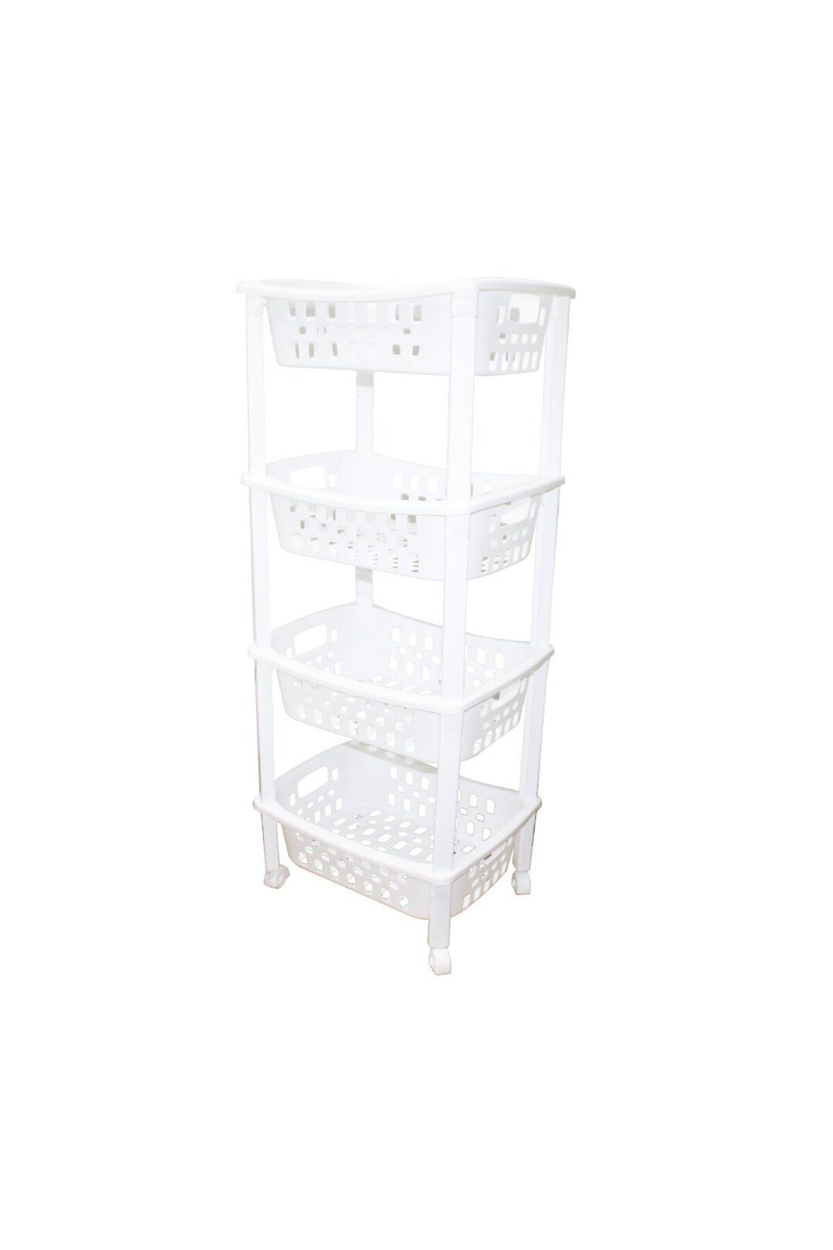 Zayla 4 KATLI SEPET DÜZENLEYİCİ - RAF ÜNİTESİ TEKERLEKLİ 400X295X960MM (5165)