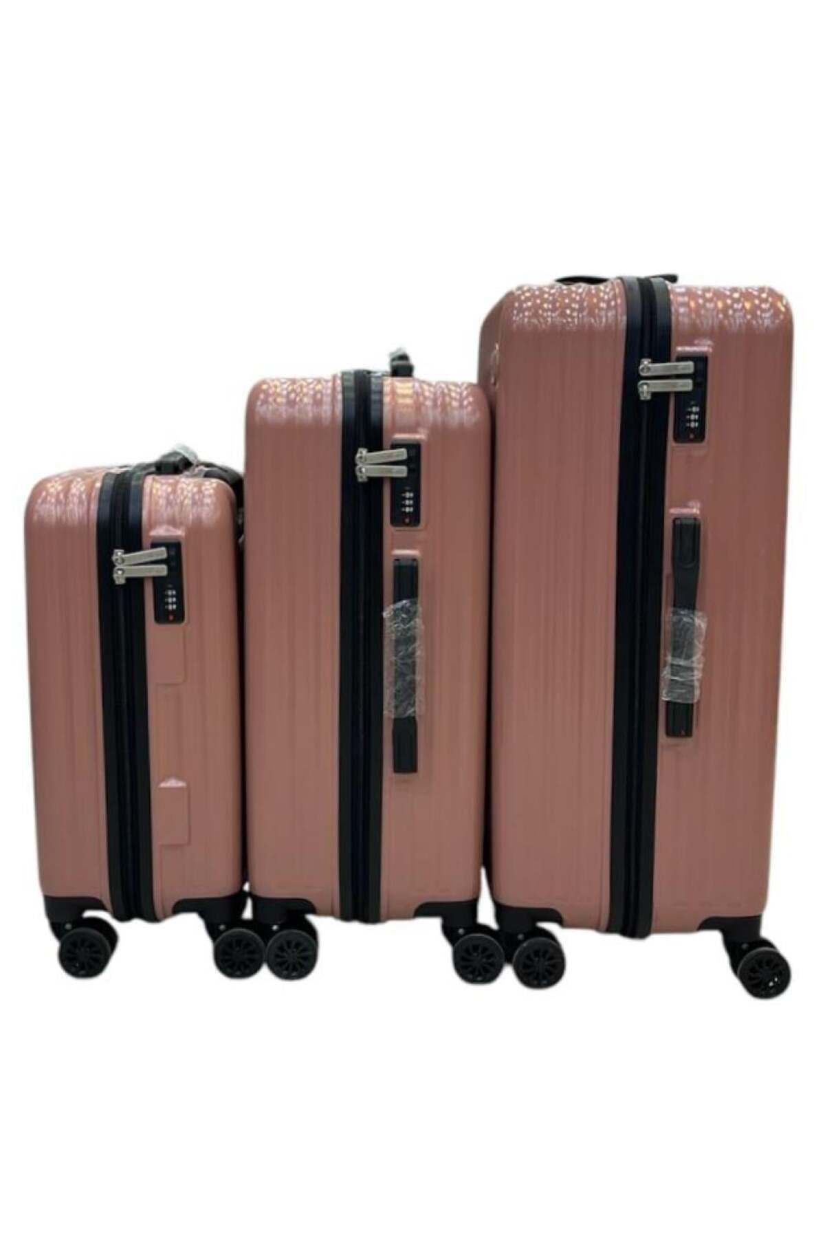 Generic-3-piece travel bag, excellent and shatter-resistant, dark rose gold color 3