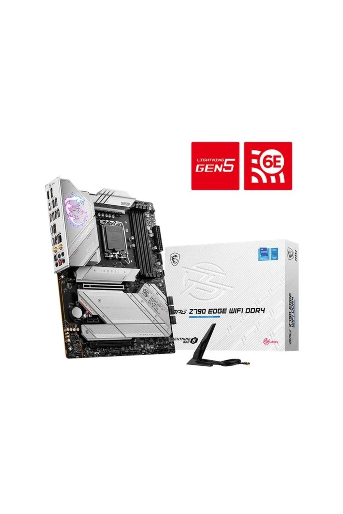 ShopNova MSI Z790 EDGE WIFI DDR4 5333MHZ 1XHDMI 1XDP 5XM.2 USB 3.2 ATX 1700P (12. / 13. VE 14. NESİL İŞLEMCİ