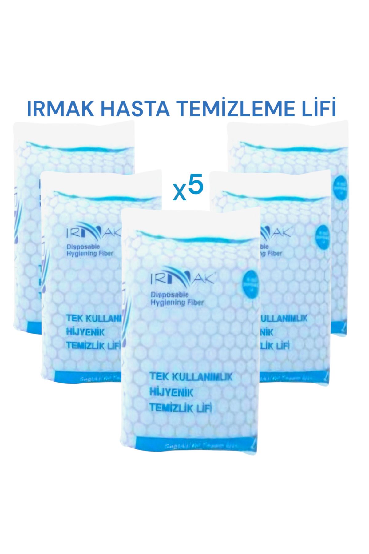 Irmak Hasta Temizleme Lifi 5 Paket / Hasta Temizlik / Hasta Banyo / Hasta Bakım Hijyenik Temizlik