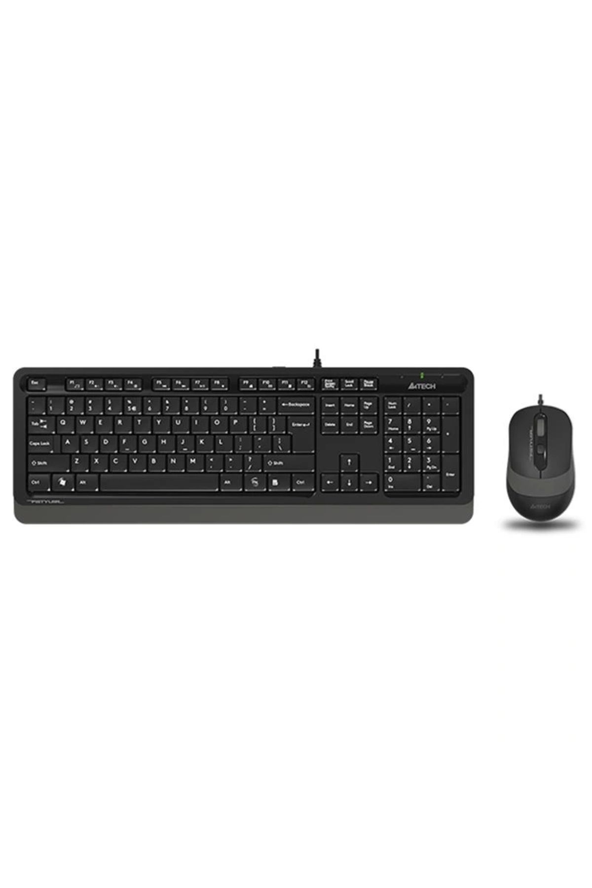 ShopNova A4 TECH F1010 Q USB GRİ MM KABLOLU KLAVYE MOUSE SET